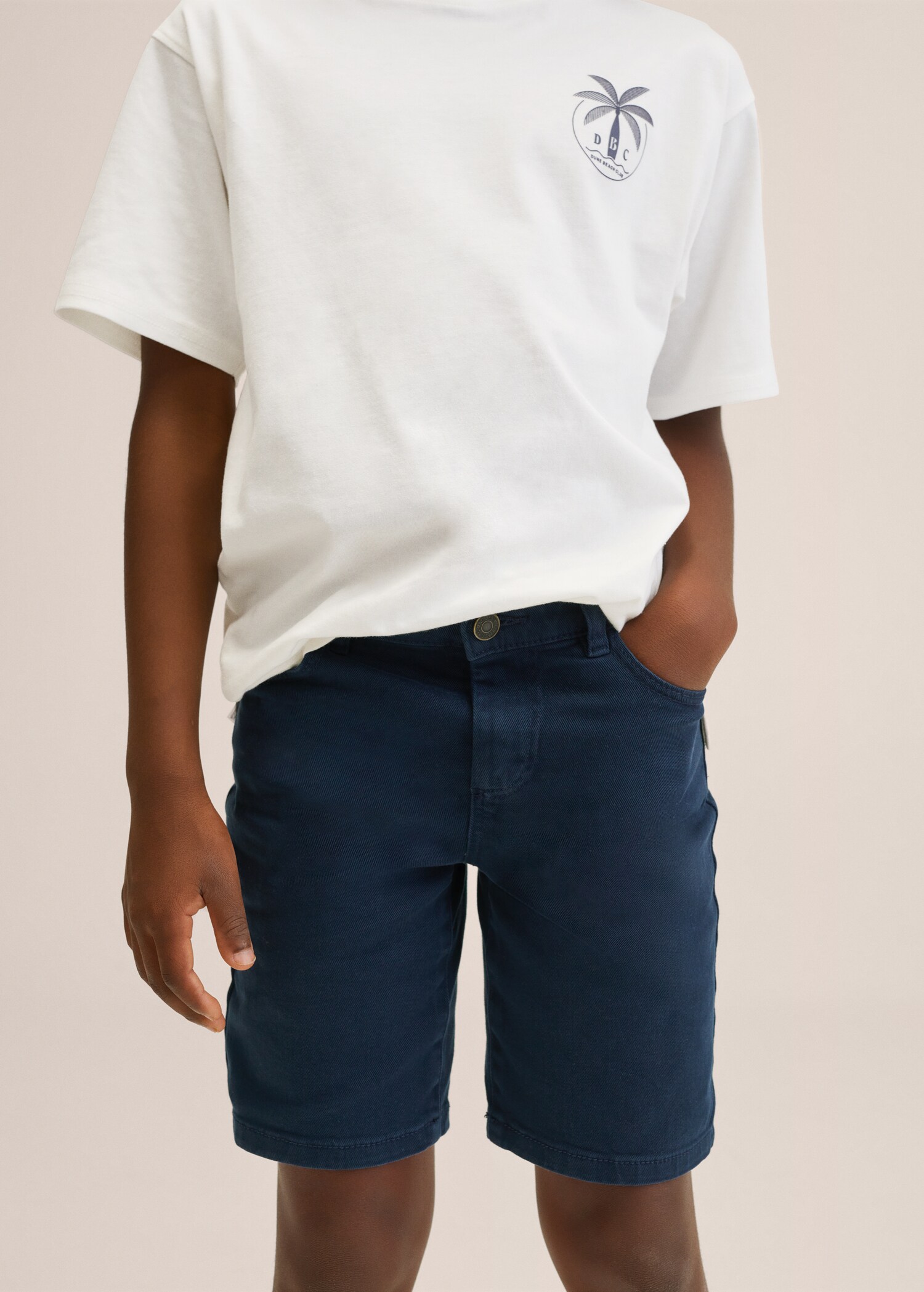 Cotton denim shorts - Details of the article 2