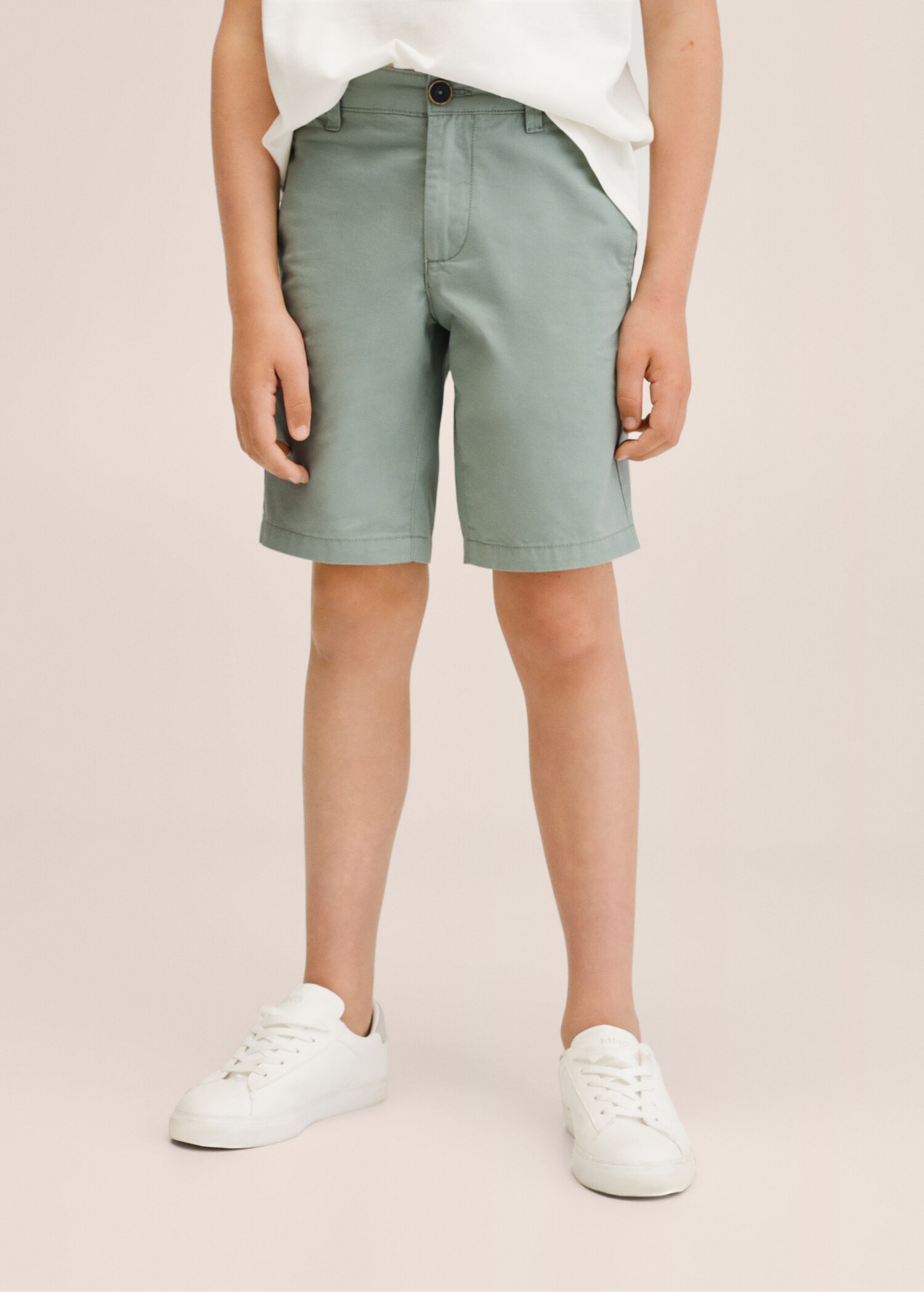 Slim-fit chino cotton bermuda shorts - Details of the article 2
