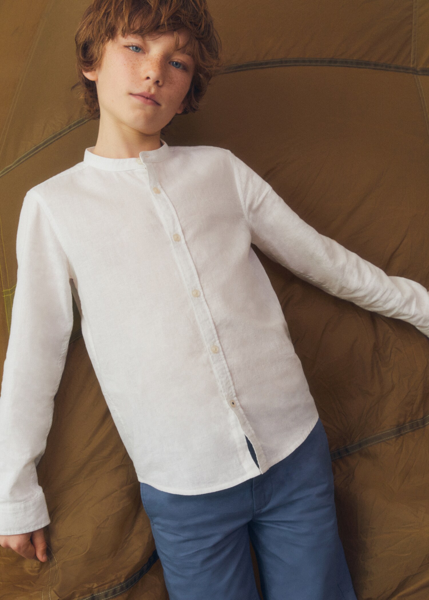Slim-Fit-Bermudashorts im Chino-Stil aus Baumwolle - Detail des Artikels 5