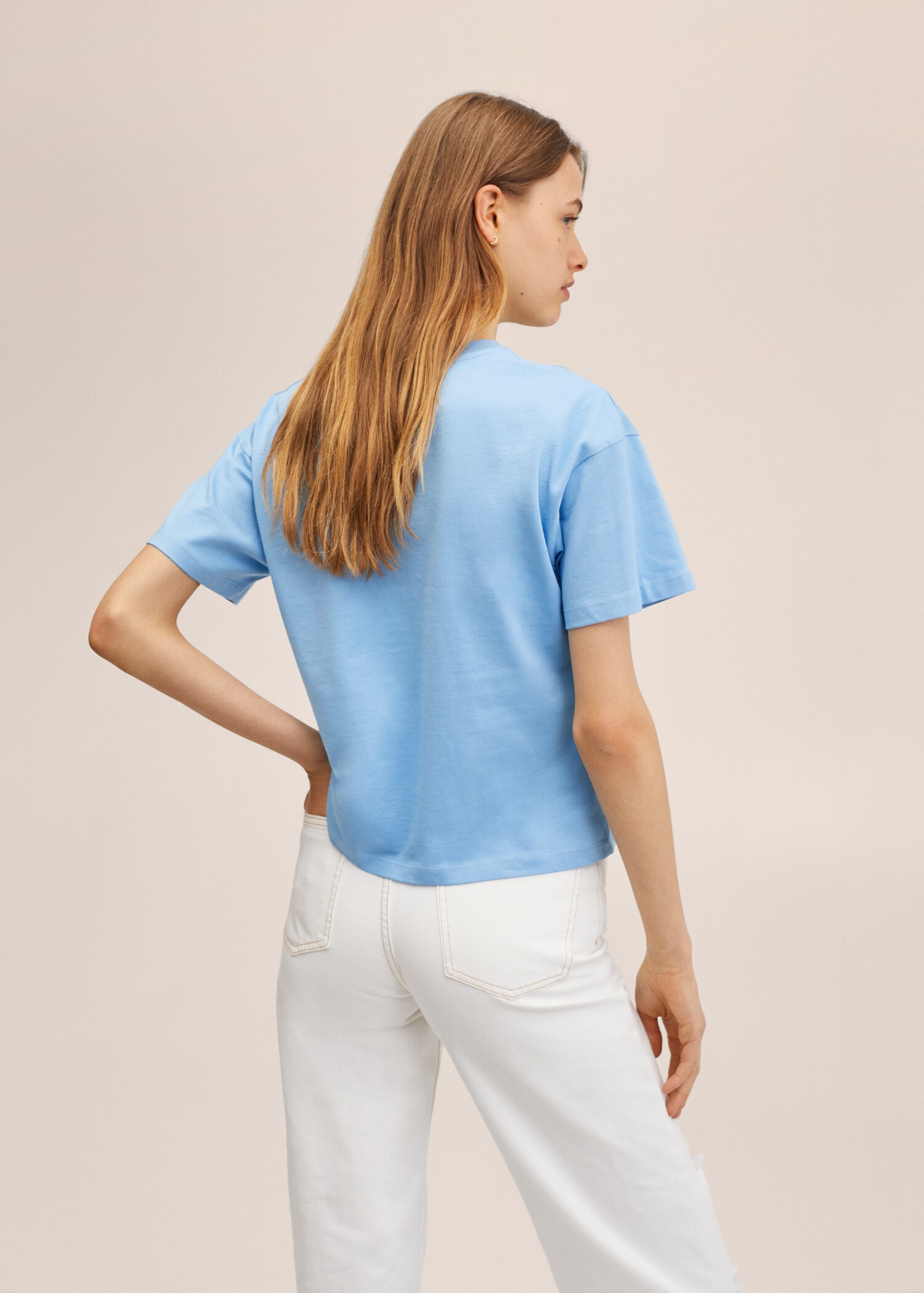 Message cotton T-shirt - Reverse of the article