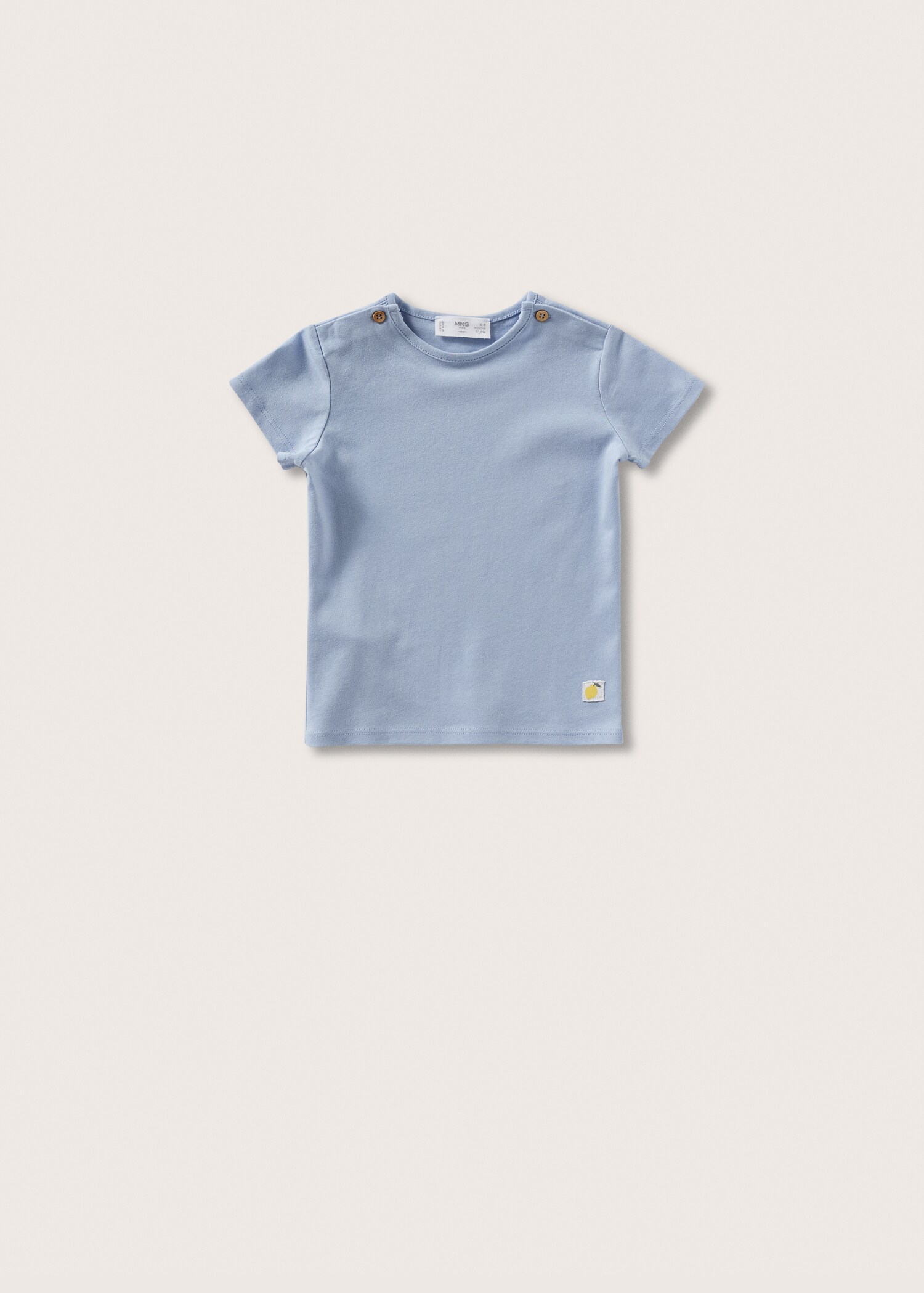 Buttoned cotton T-shirt - Article without model