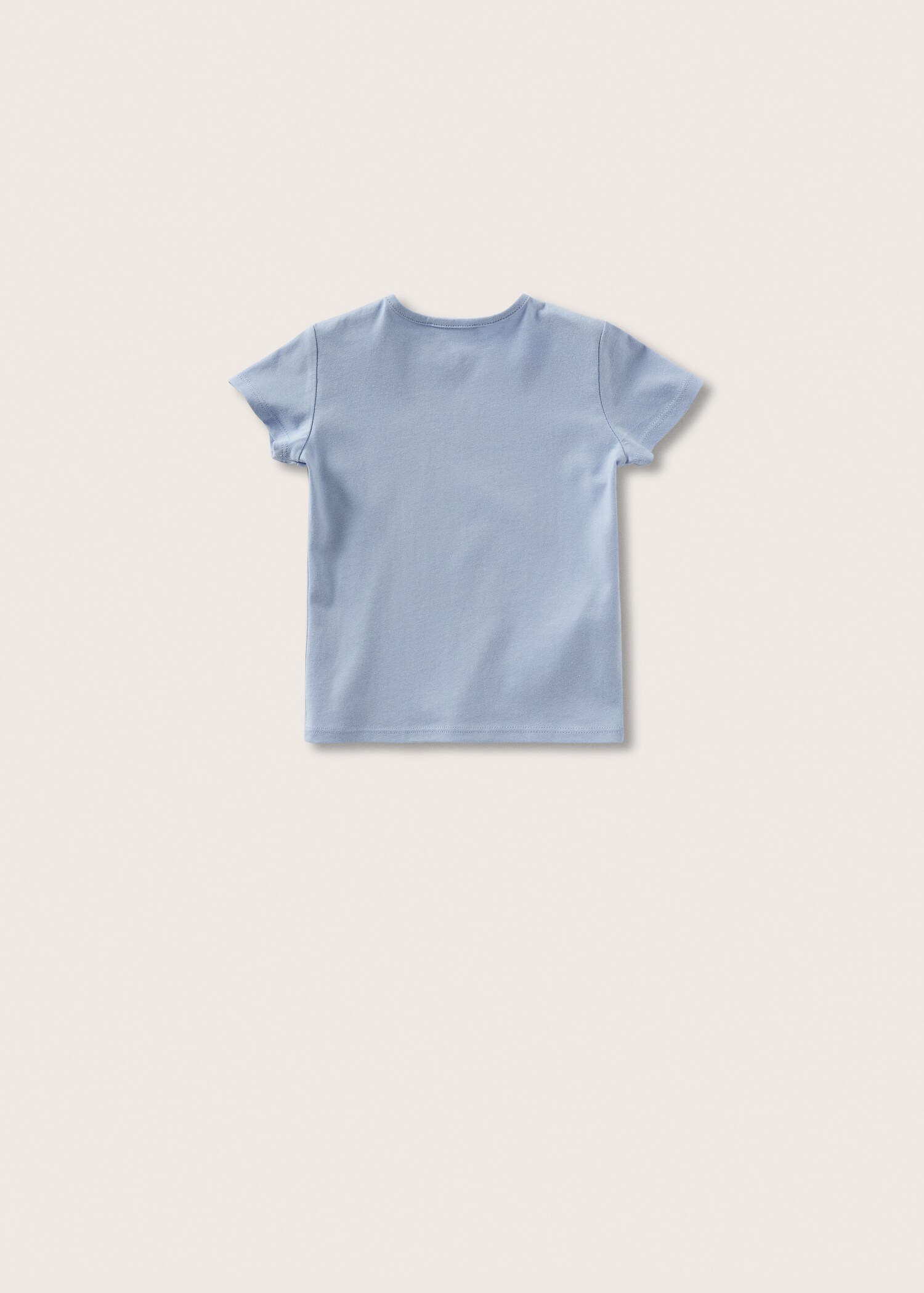 Buttoned cotton T-shirt - Reverse of the article