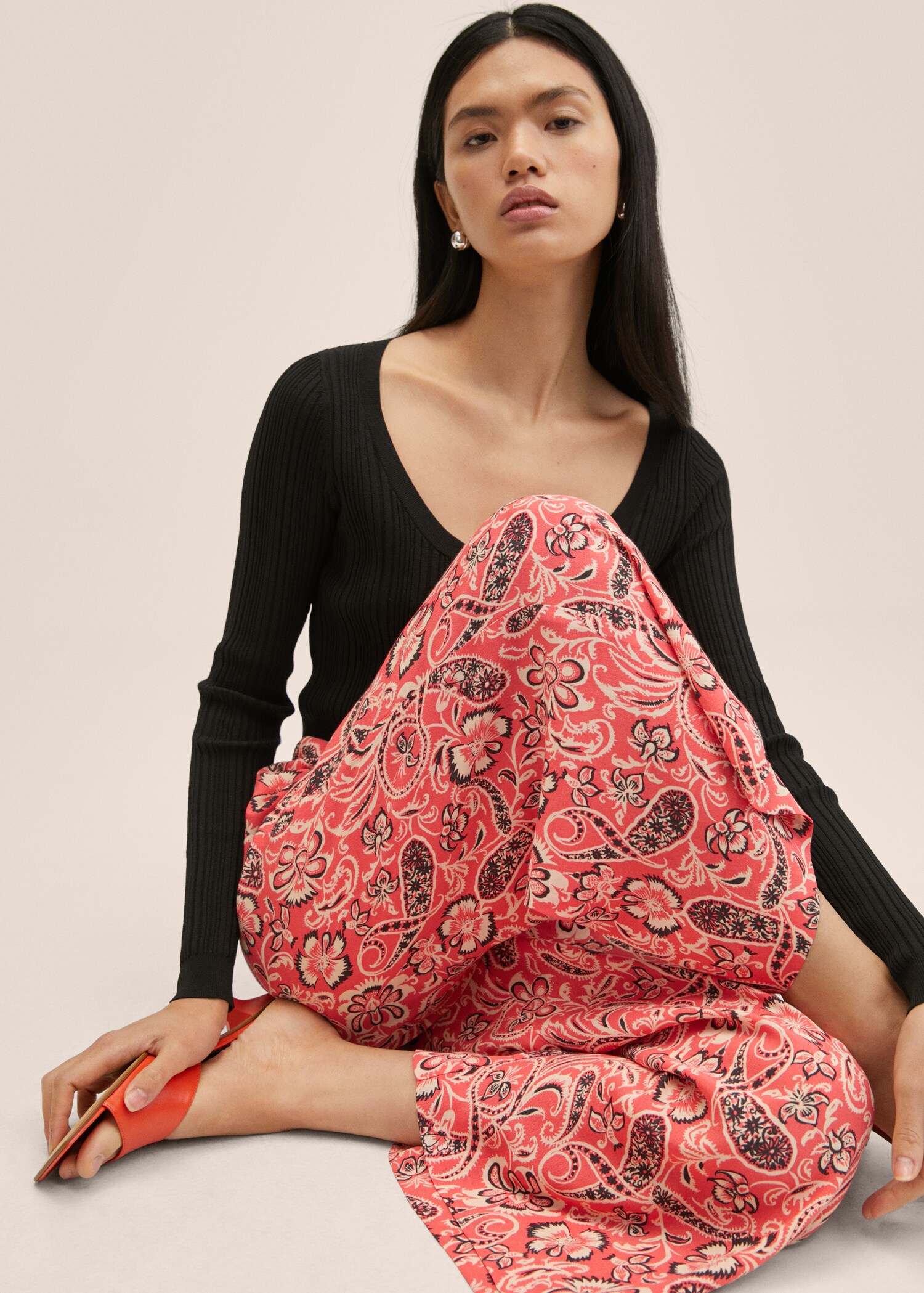 Fluid culotte trousers - Details of the article 1