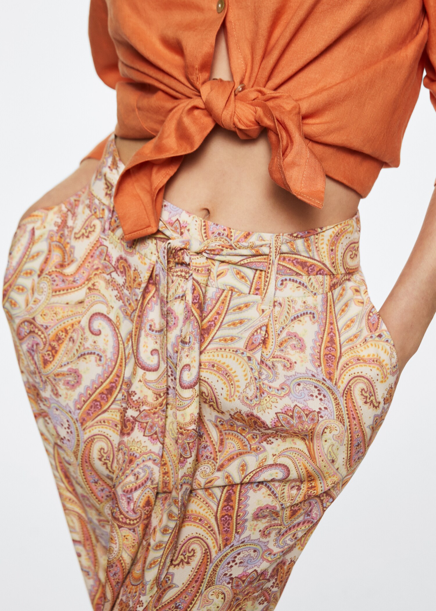 Flowy printed trousers - Medium plane
