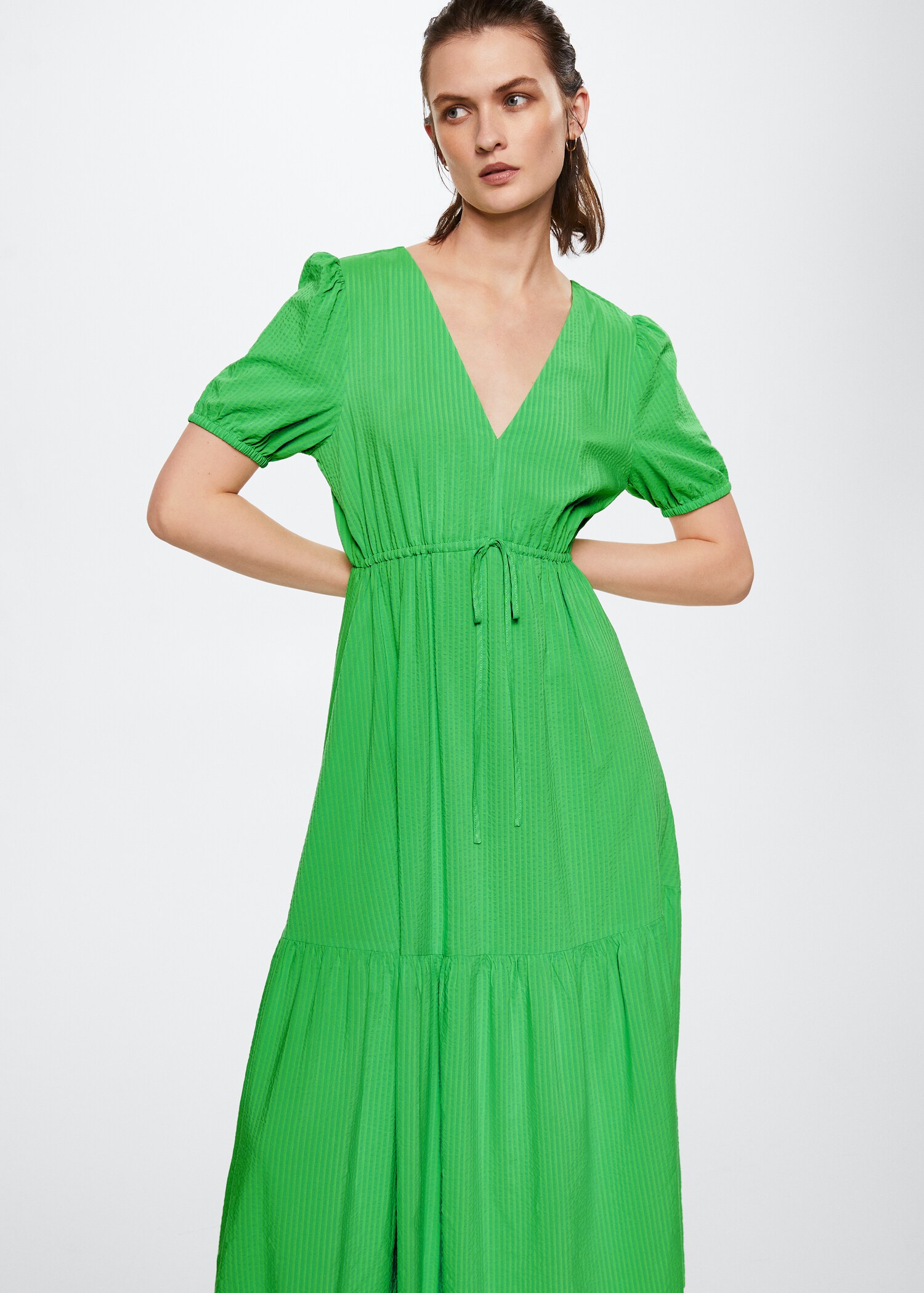 Vestido largo fluido - Plano medio