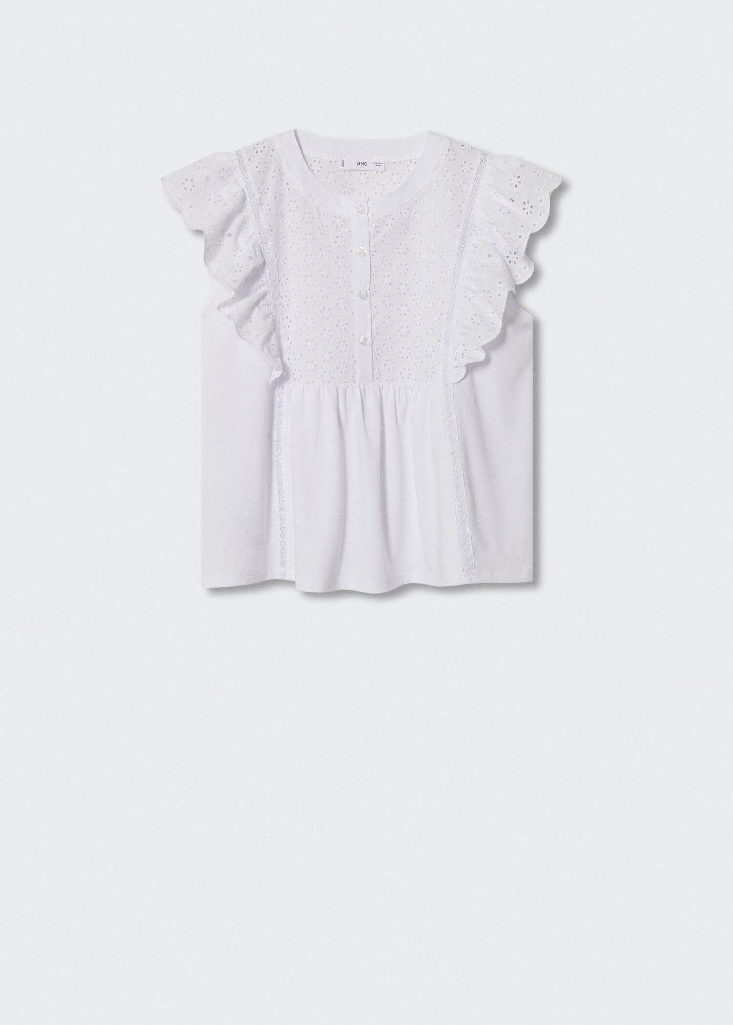 Frills cotton t-shirt - Article without model
