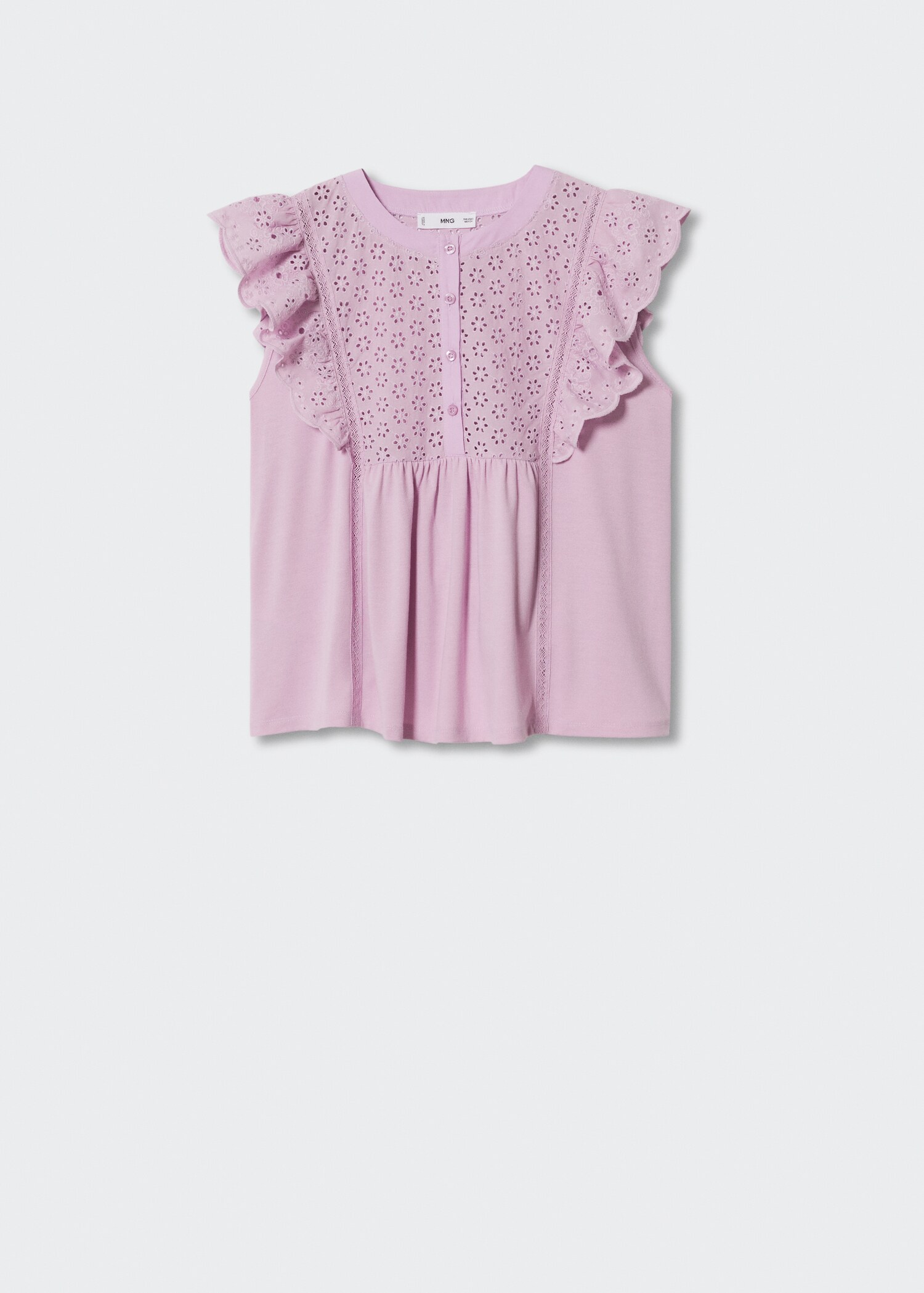 Frills cotton t-shirt - Article without model