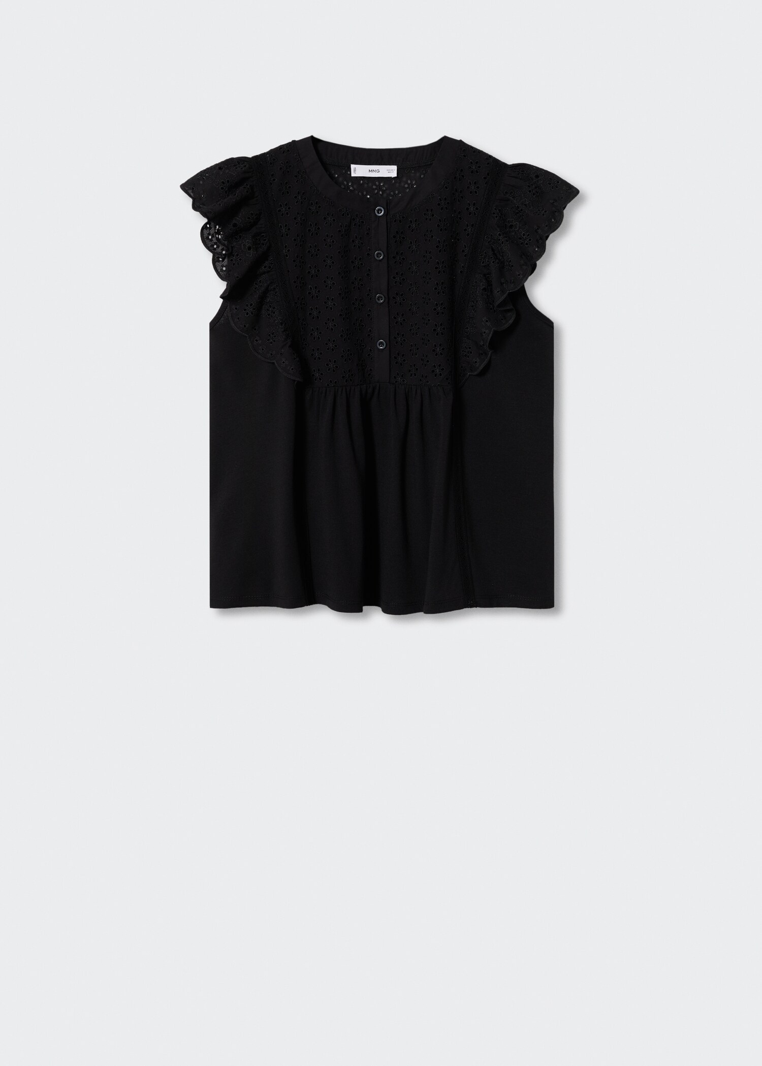 Frills cotton t-shirt - Article without model