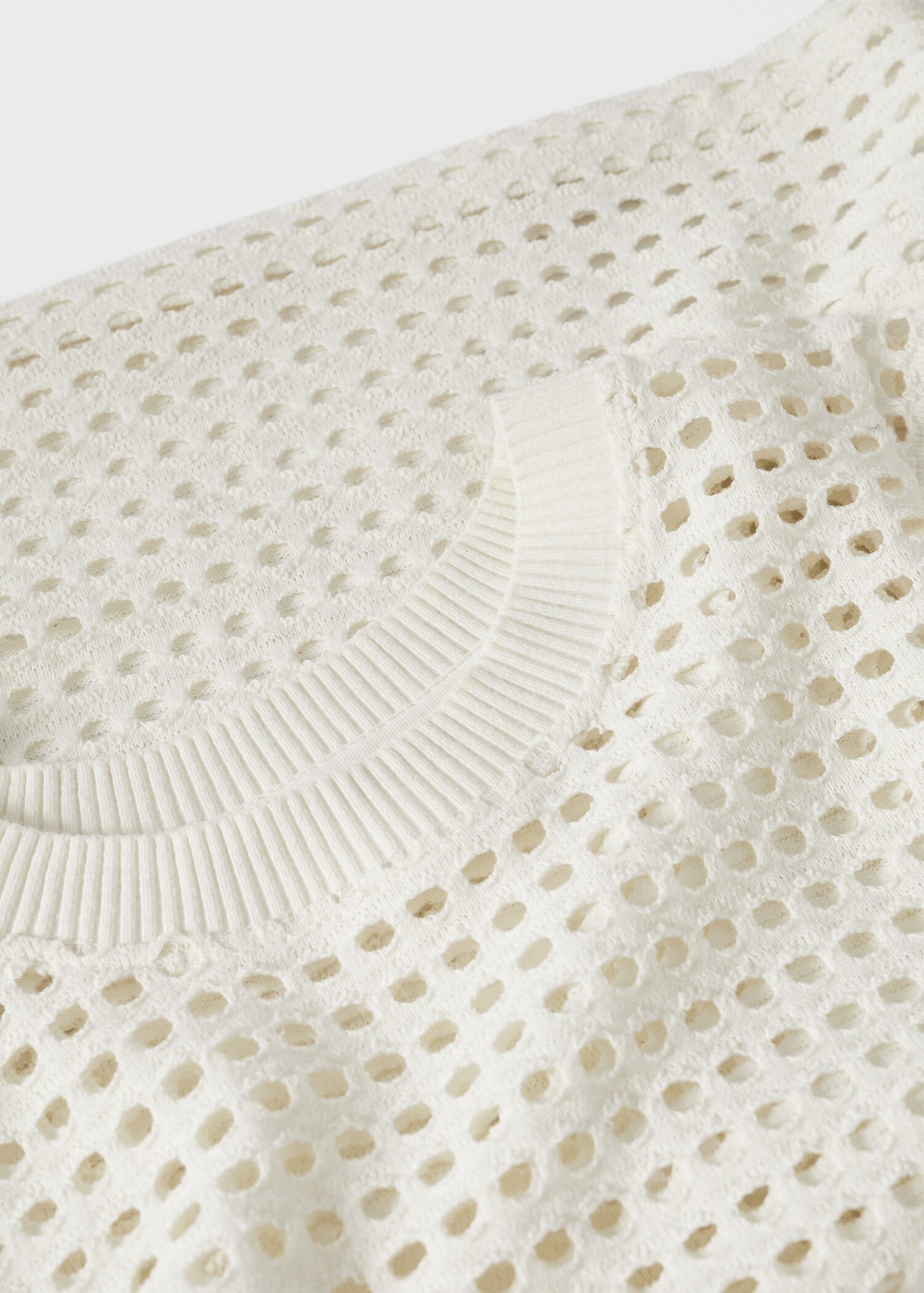 Openwork cotton-blend T-shirt - Details of the article 8