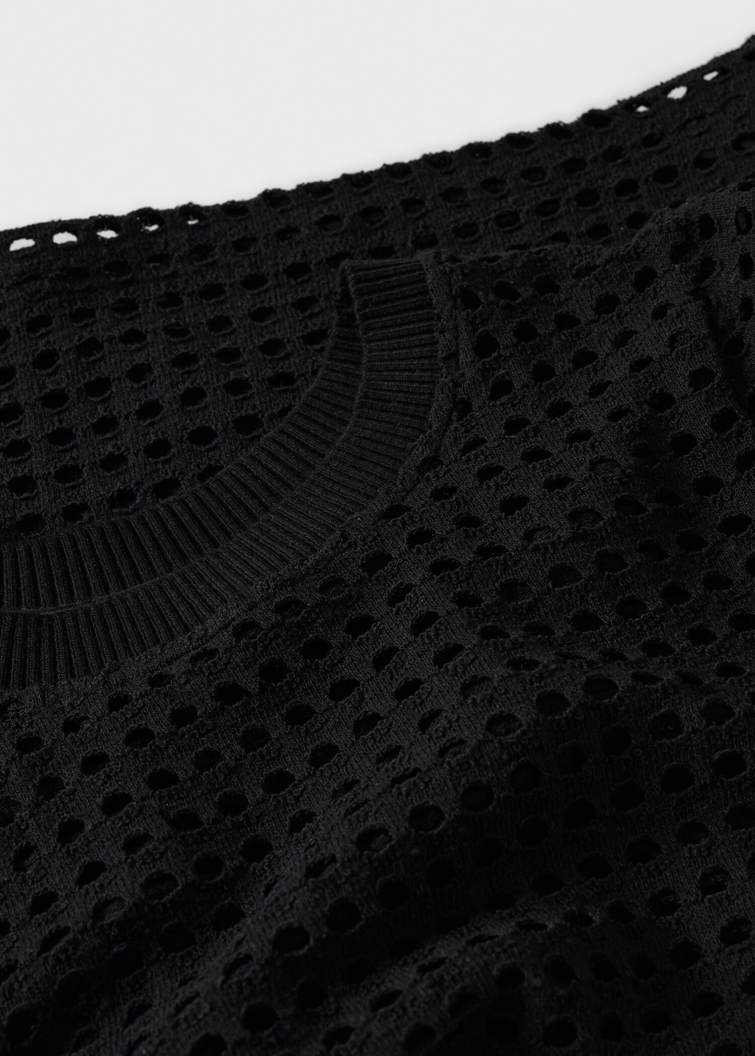 Openwork cotton-blend T-shirt - Details of the article 8