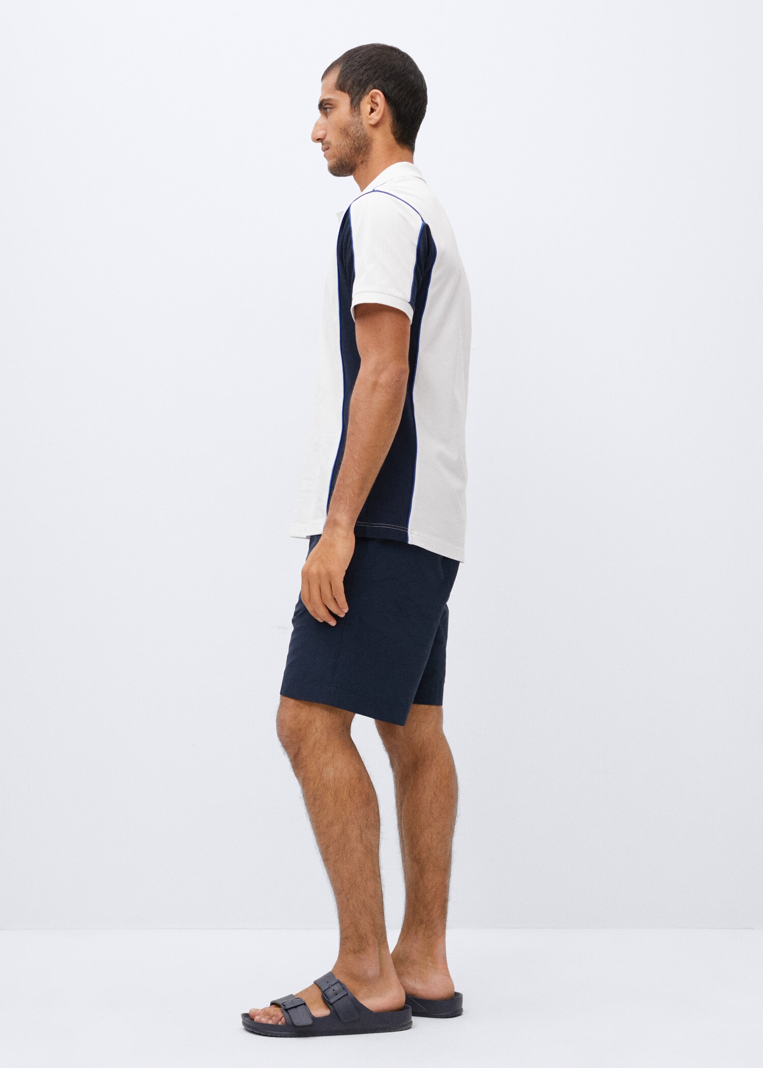 Colour-block breathable polo shirt - Details of the article 2