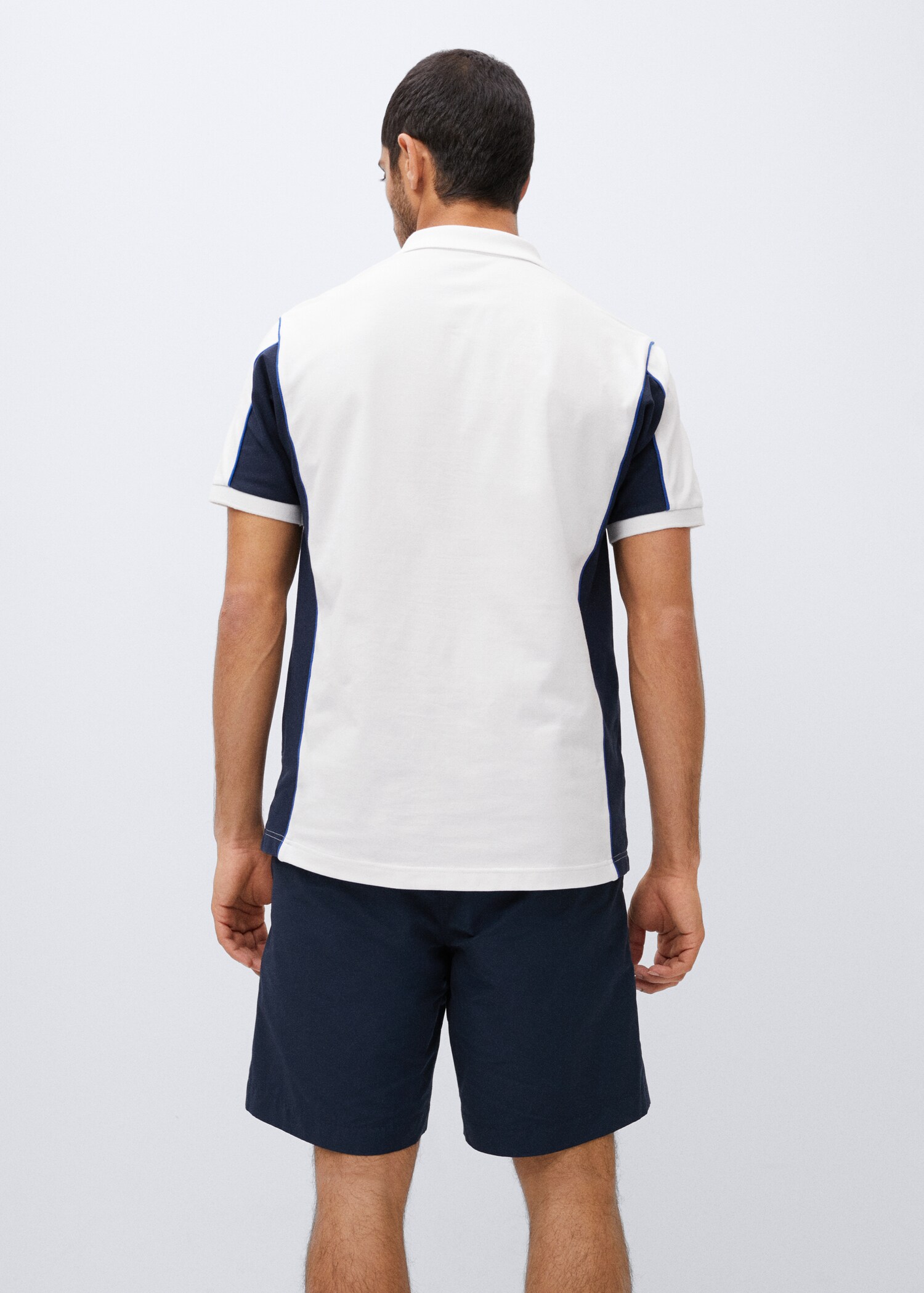 Colour-block breathable polo shirt - Reverse of the article