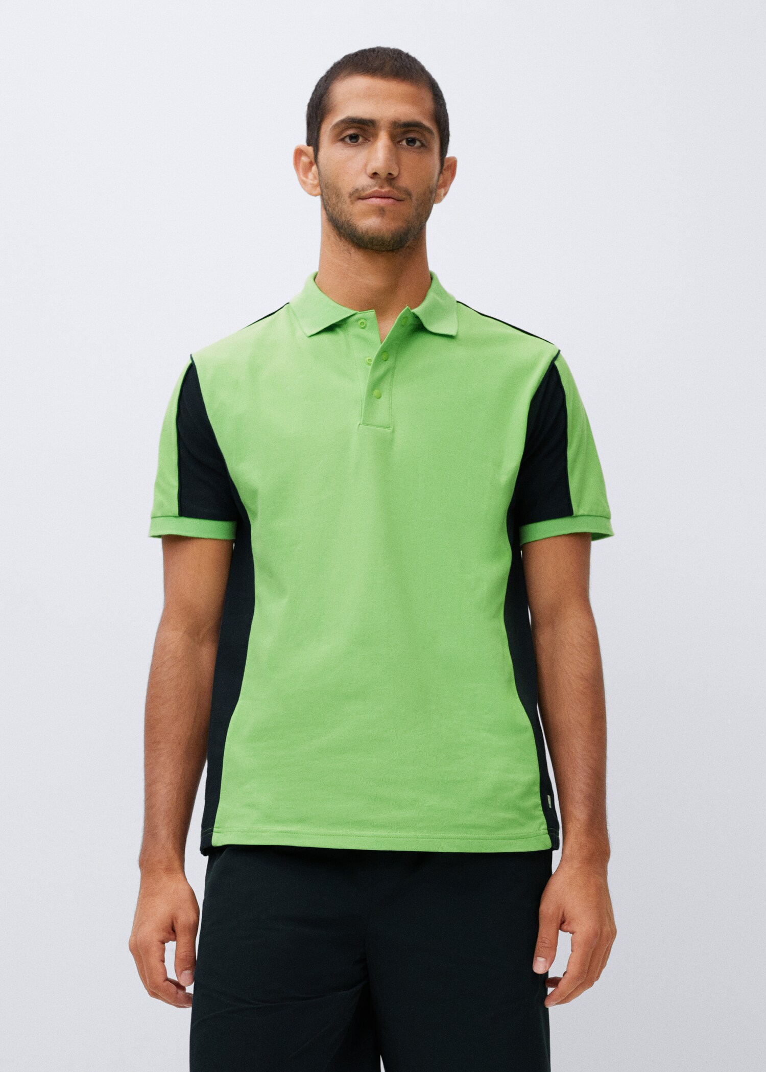 Colour-block breathable polo shirt - Medium plane
