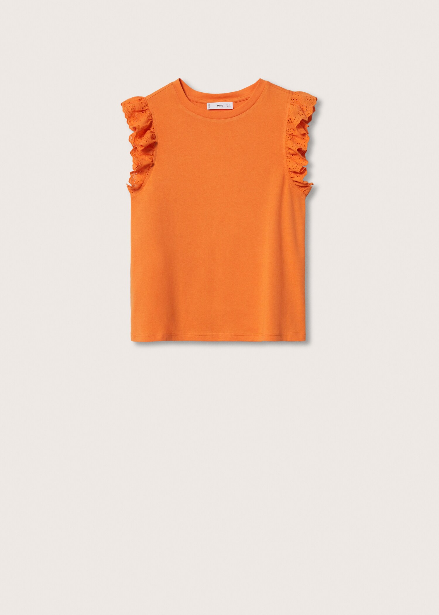 Baumwoll-T-Shirt mit Volant - Artikel ohne Model