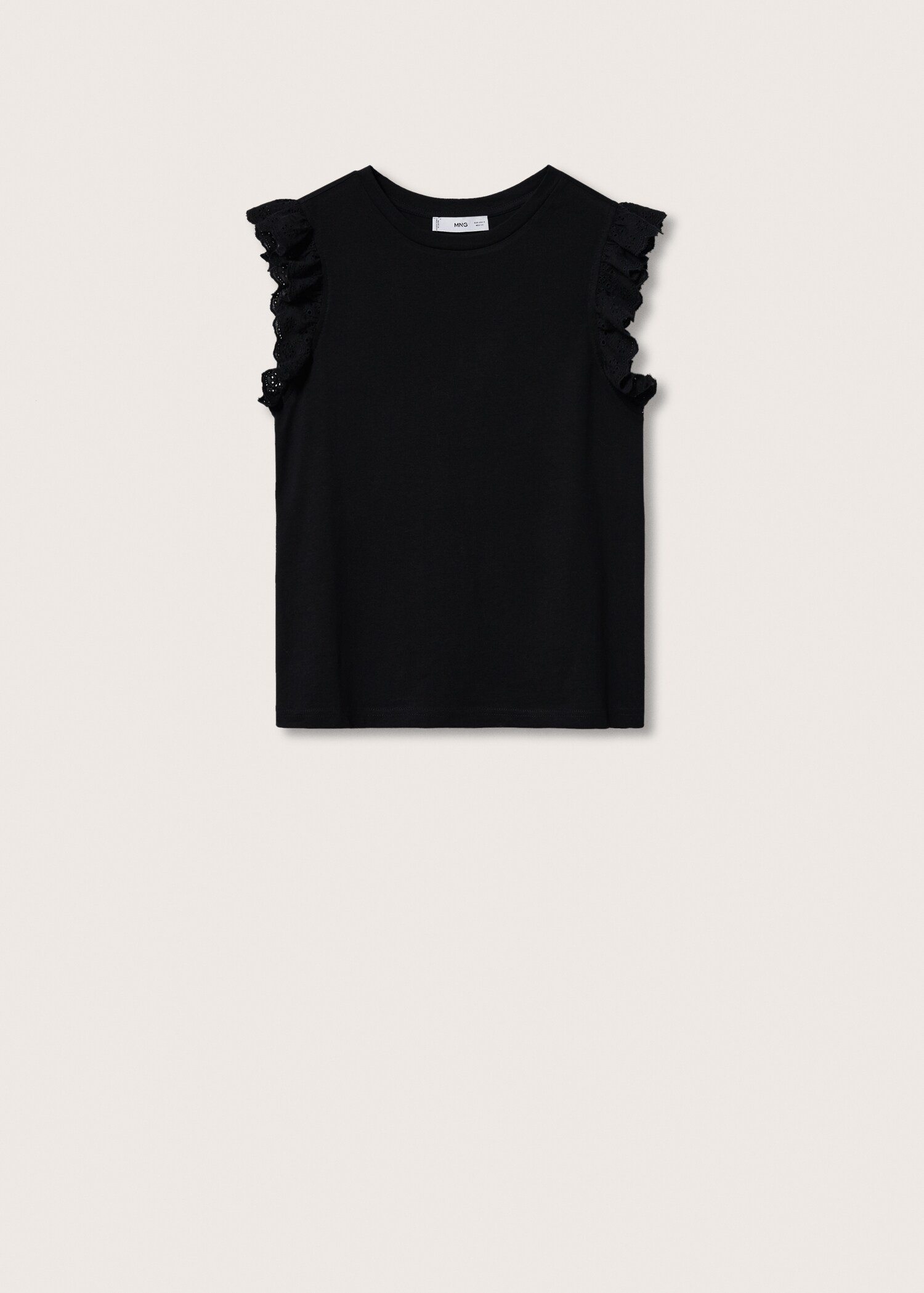 Baumwoll-T-Shirt mit Volant - Artikel ohne Model