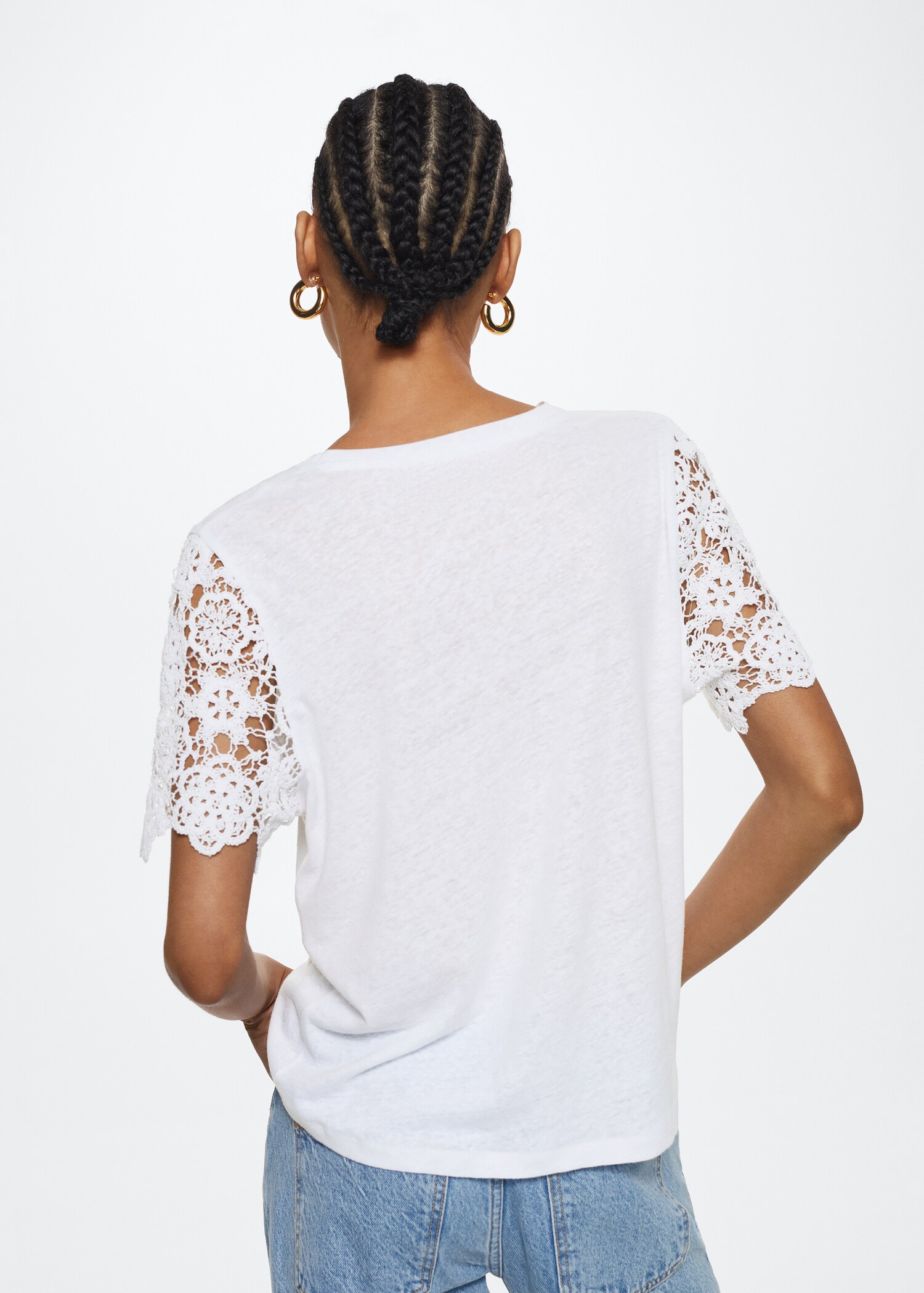 Camiseta lino bordados - Reverso del artículo