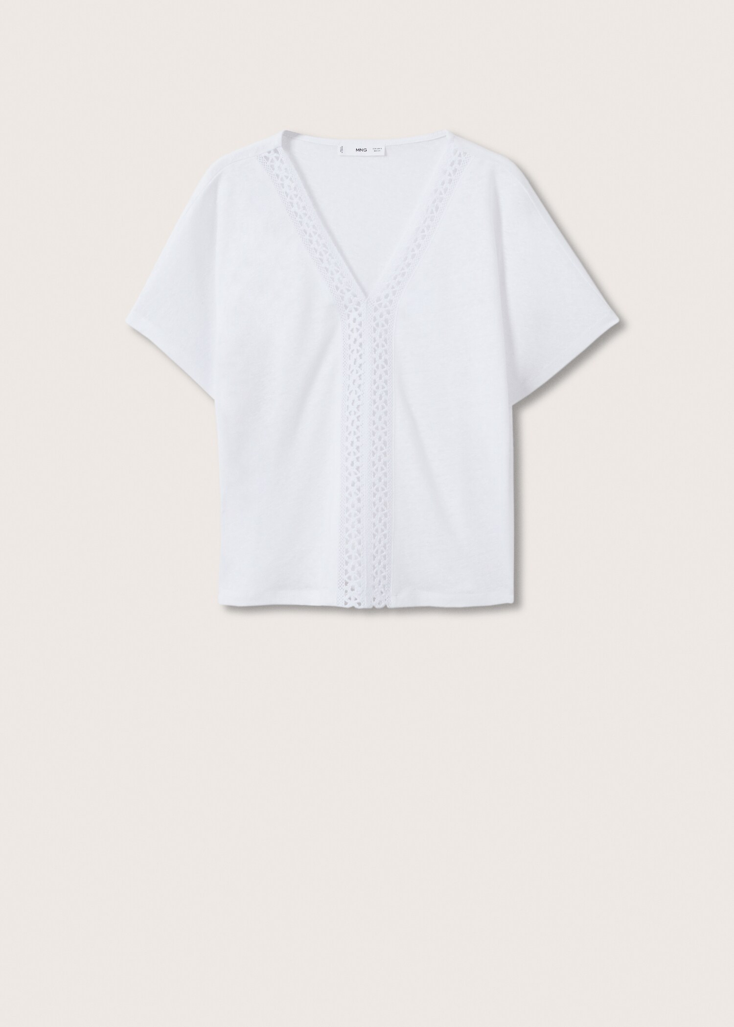Crochet linen T-shirt - Article without model