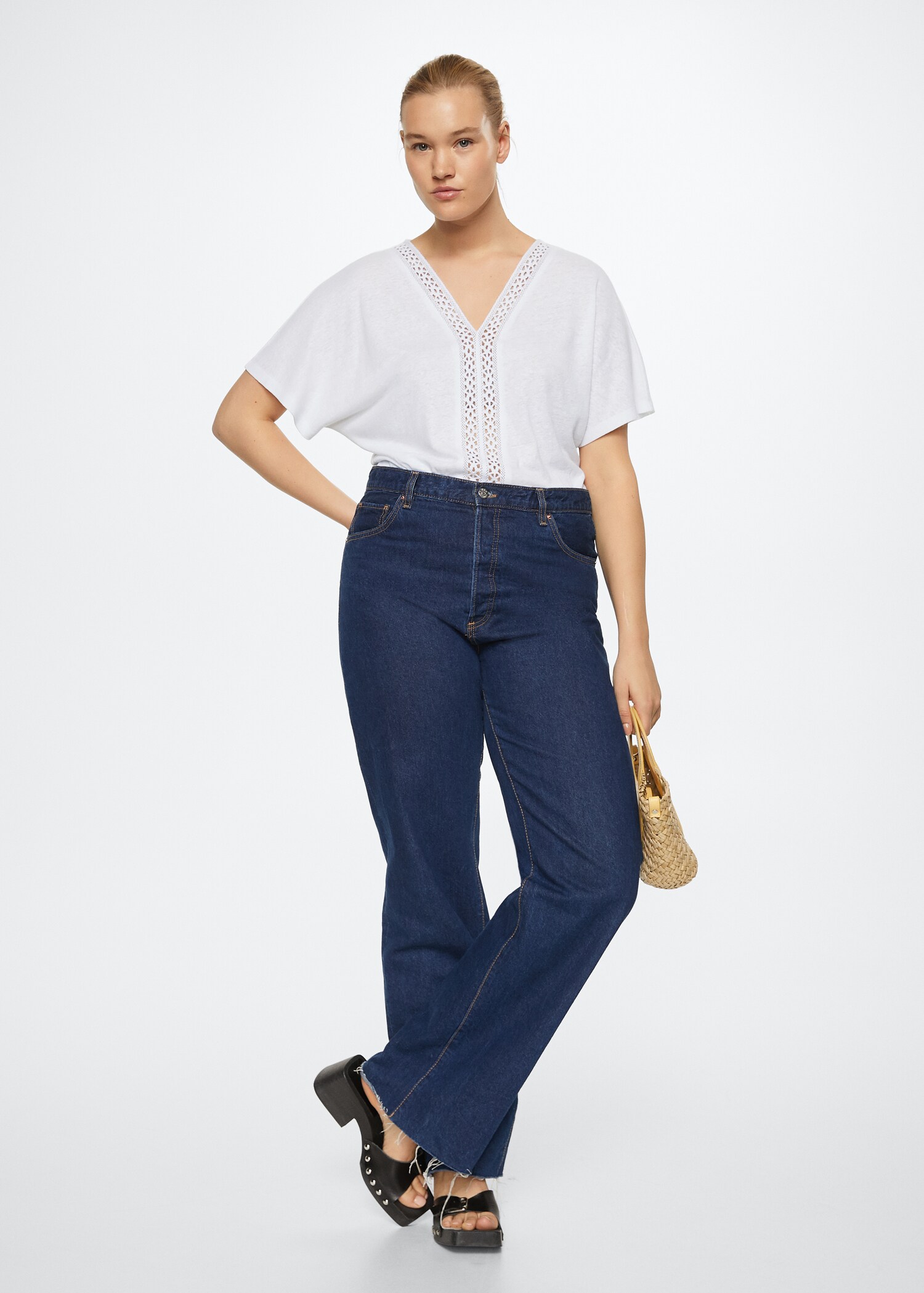 Crochet linen T-shirt - Details of the article 4