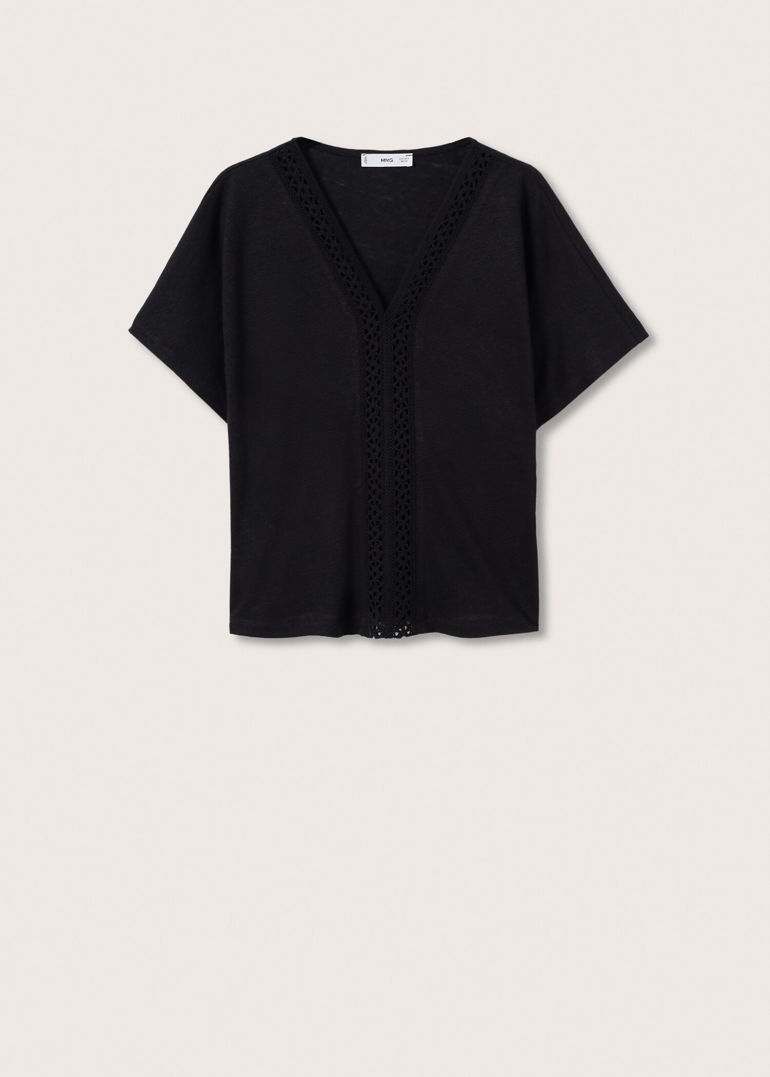 Crochet linen T-shirt - Article without model