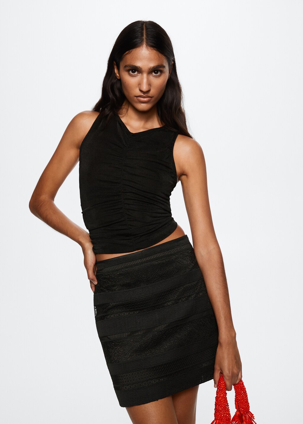 Short tight skirt embroidery discount