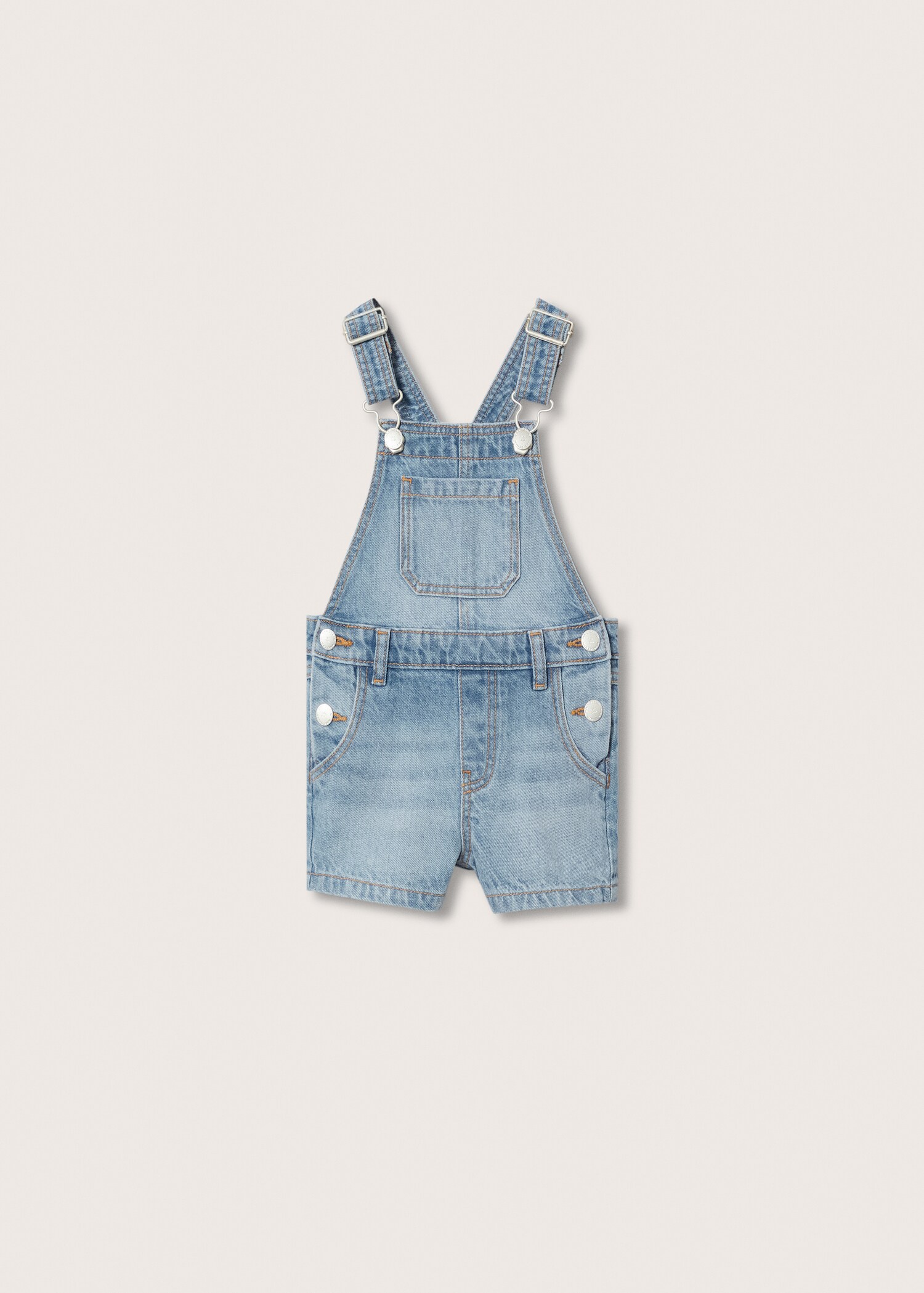 Short denim dungarees - Article without model