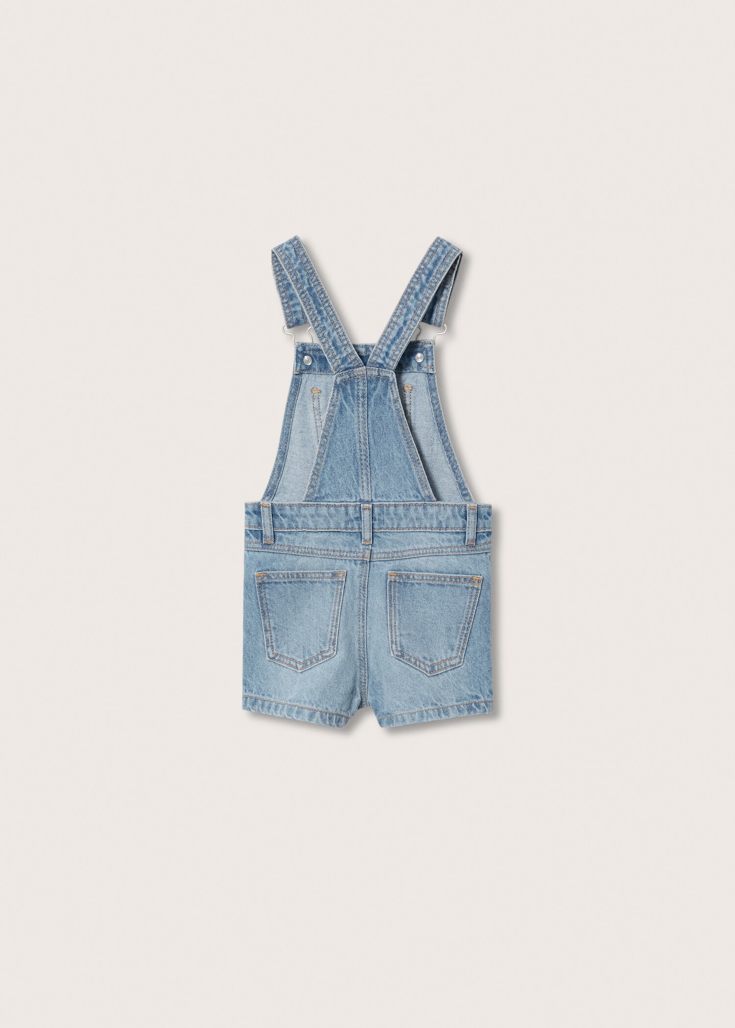 Short denim dungarees - Reverse of the article