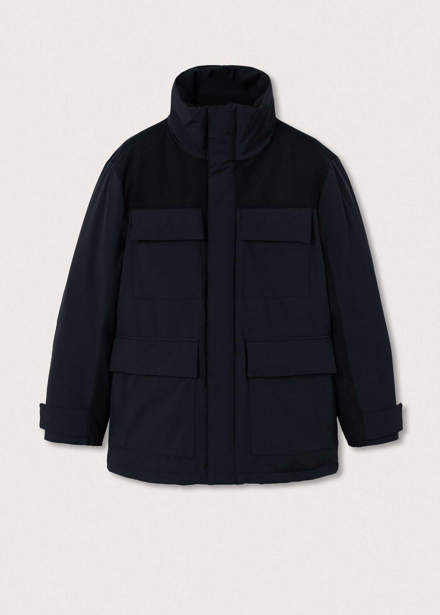 Contrast panel parka - Article without model