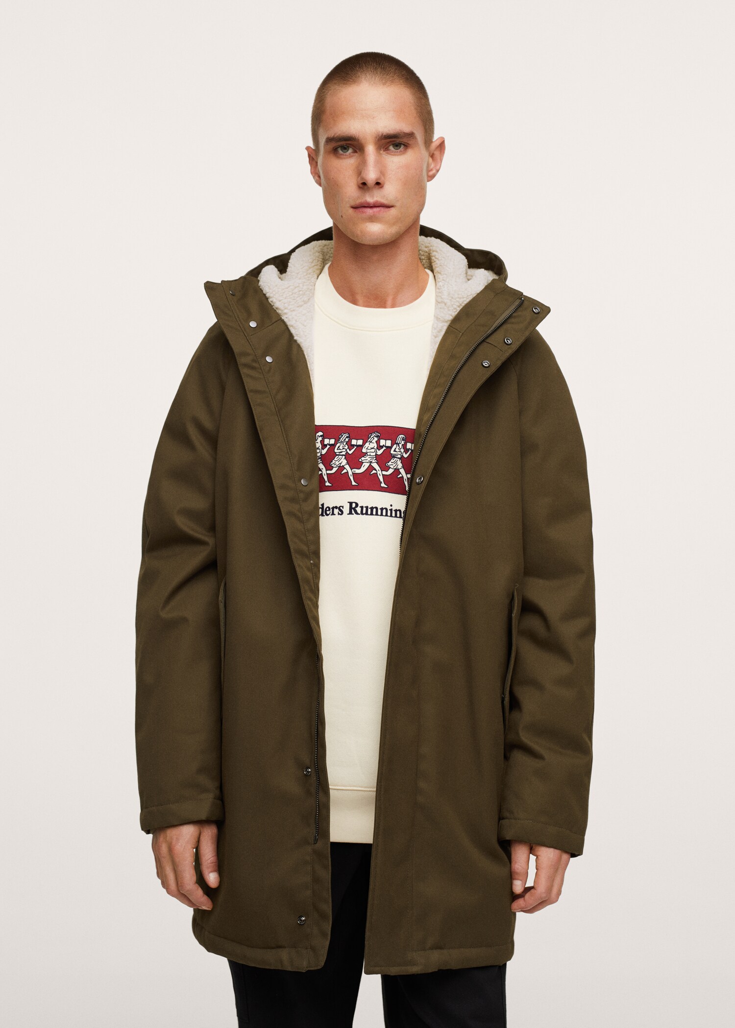 Parka acolchada capucha - Plano medio