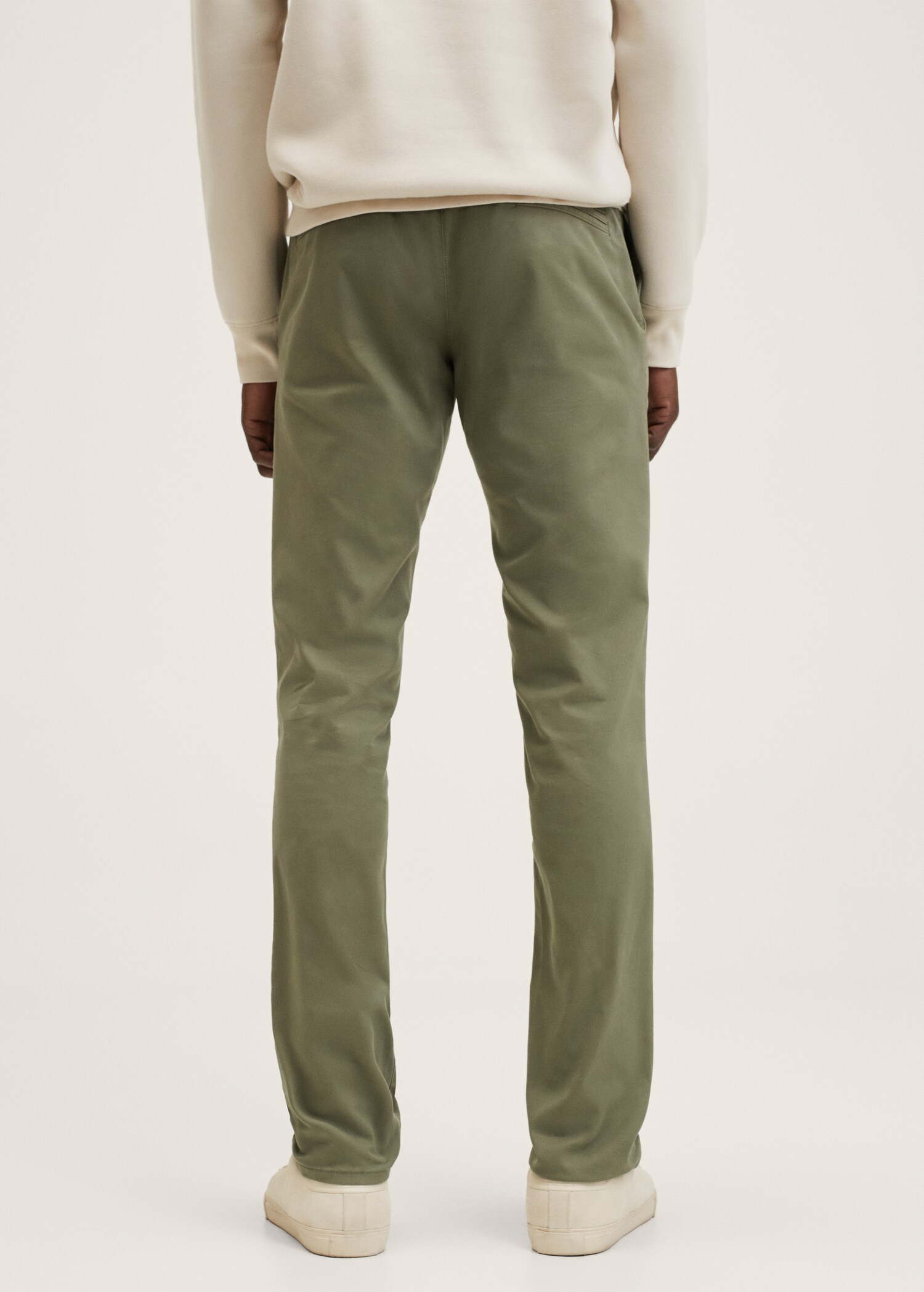 Slim fit serge chino trousers - Reverse of the article