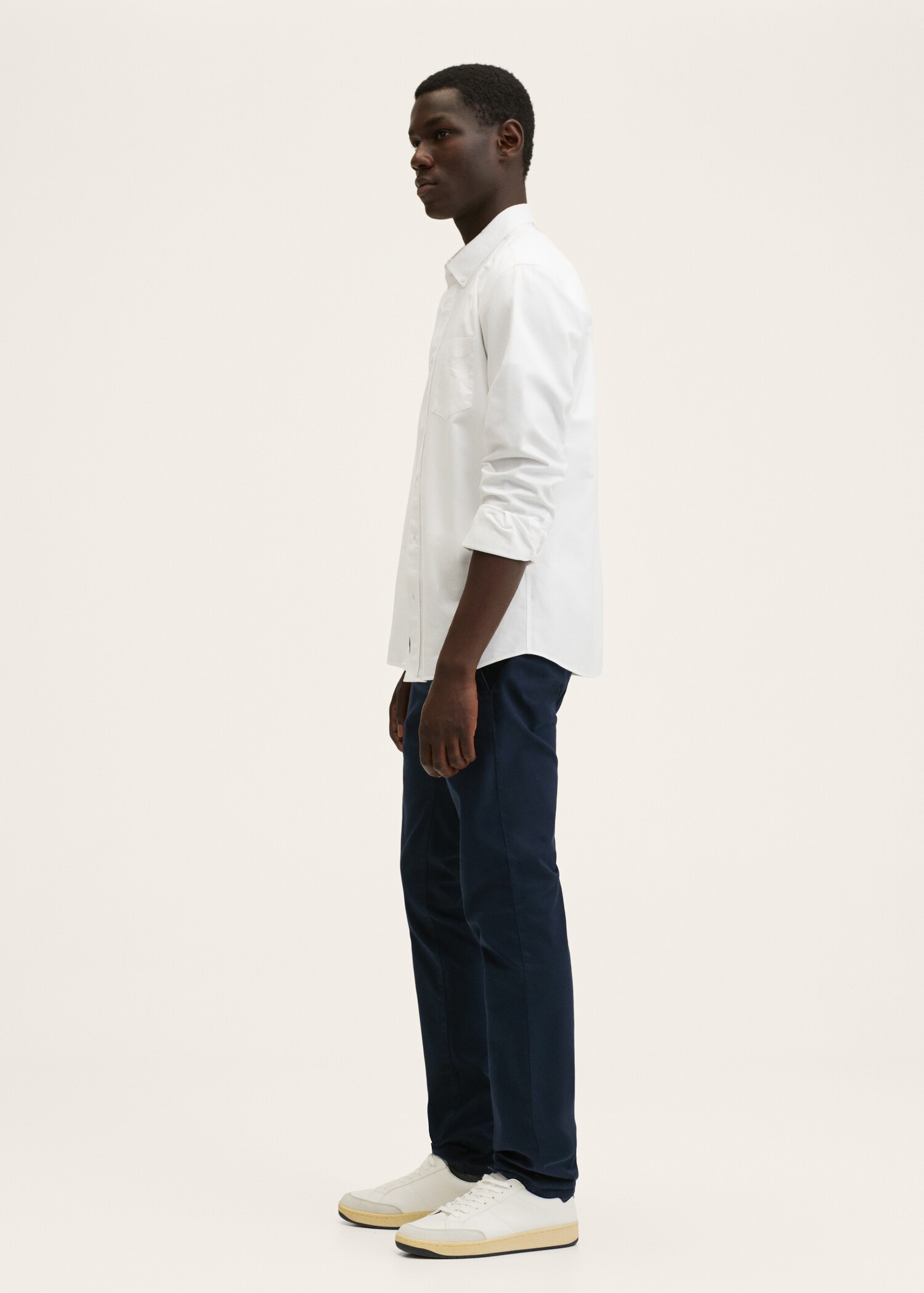 Slim fit serge chino trousers - Details of the article 3