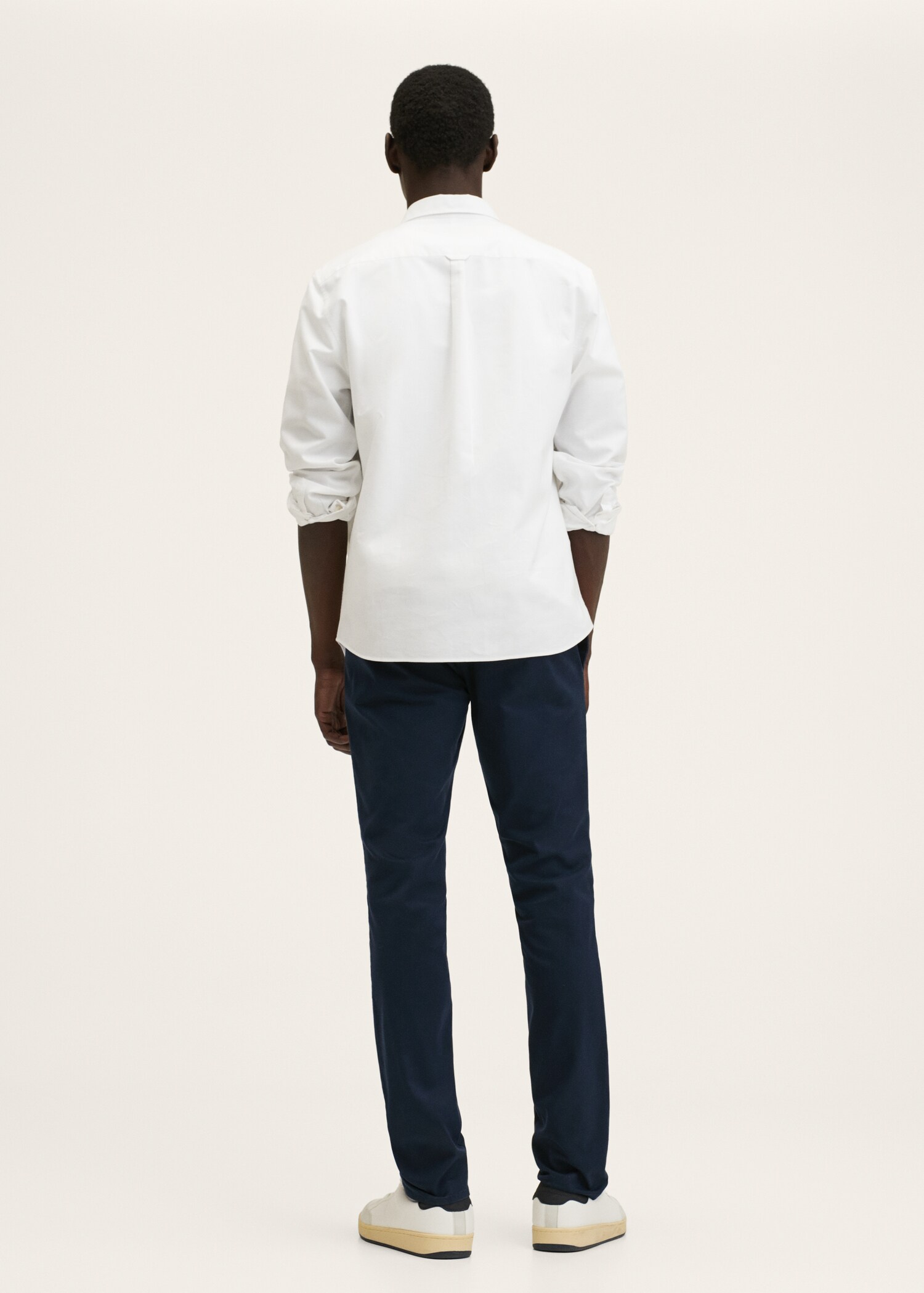 Slim fit serge chino trousers - Reverse of the article