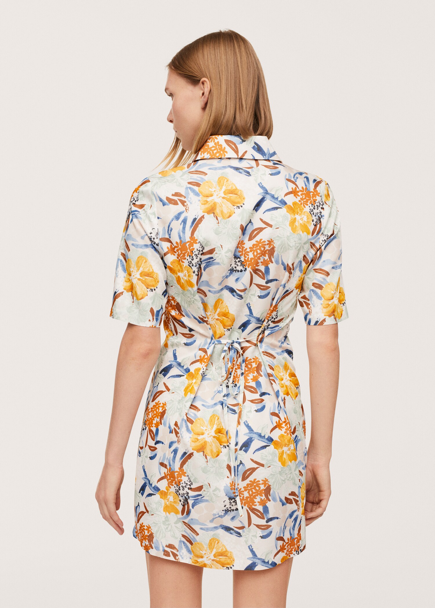Bedrucktes Hemdkleid - Rückseite des Artikels