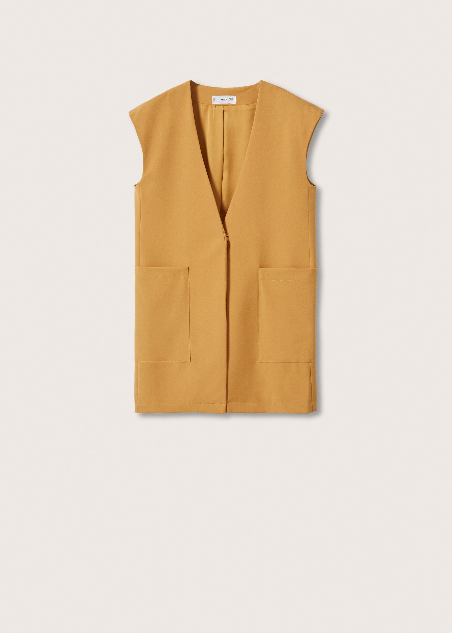 Oversized gilet with pockets - Article without model