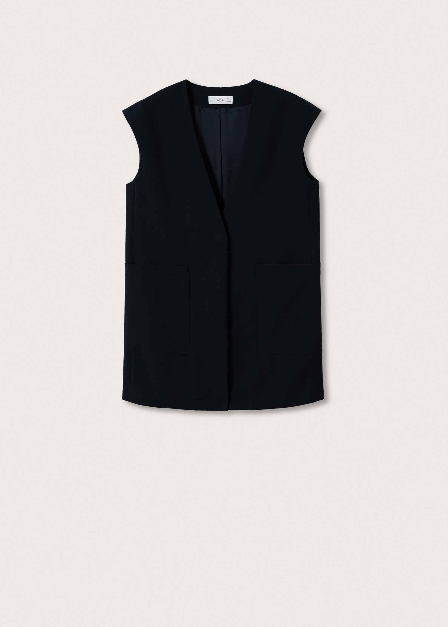 Oversized gilet with pockets - Article without model