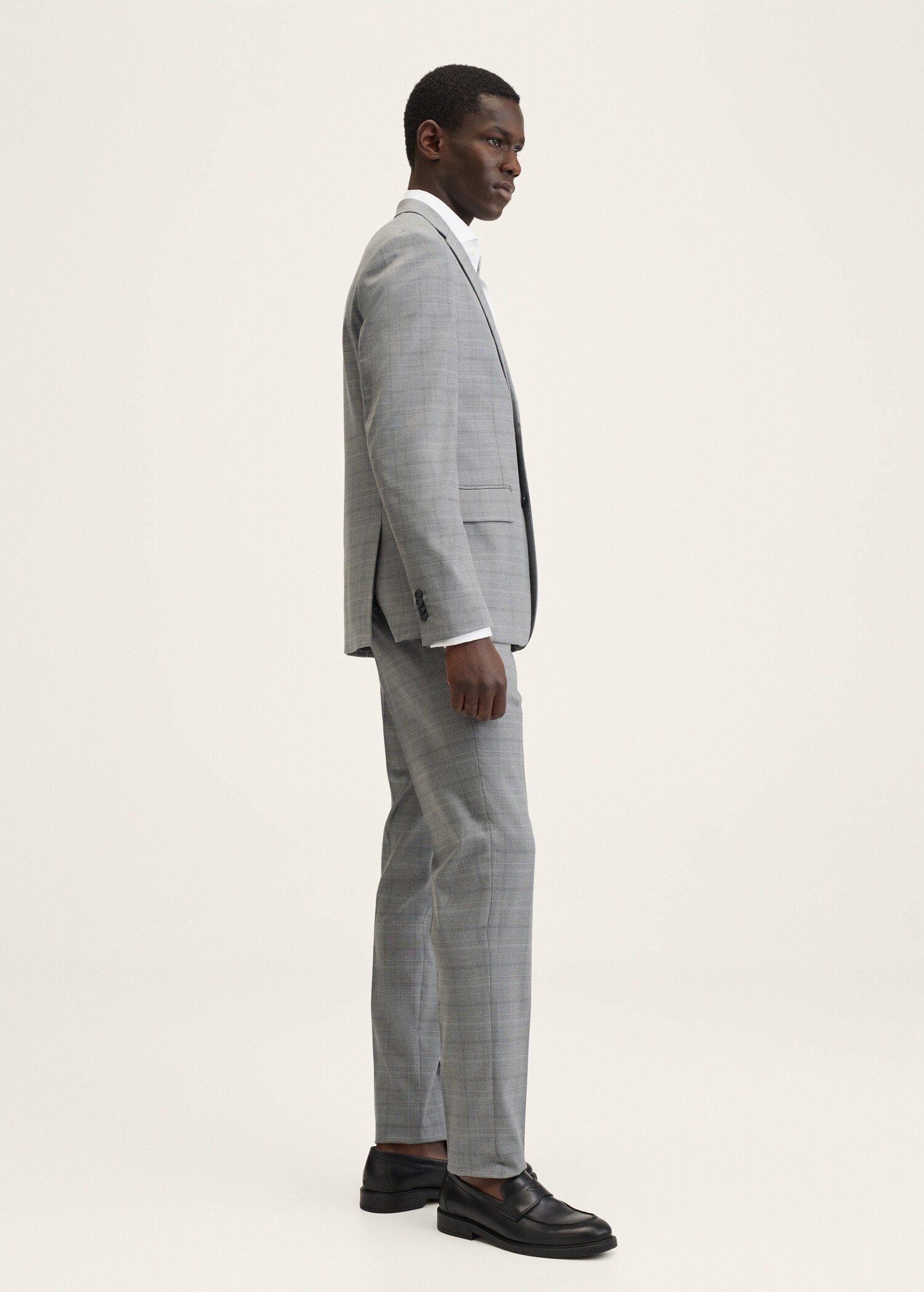 Pantalón traje slim fit cuadros - Detalle del artículo 2