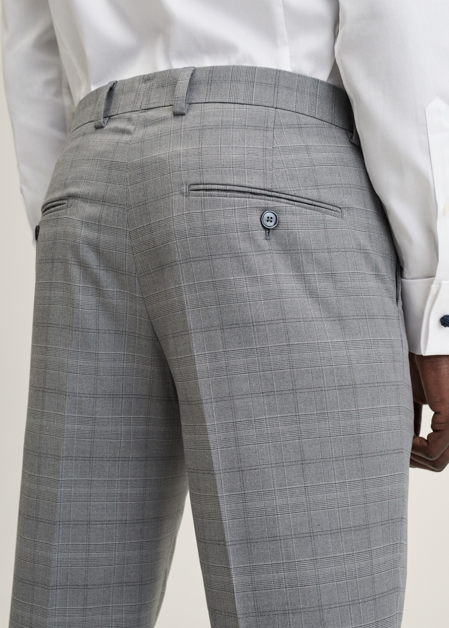 Pantalón traje slim fit cuadros - Detalle del artículo 3