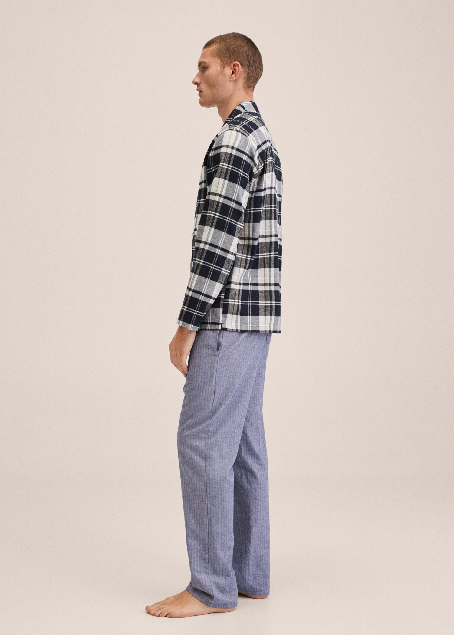 Kariertes Pyjamahemd aus Flanell - Detail des Artikels 2