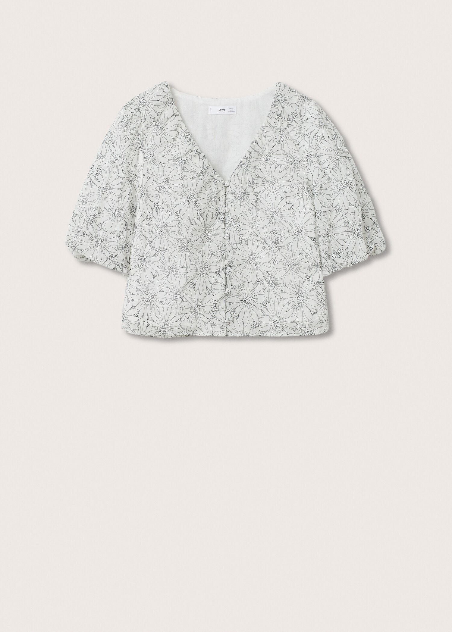 Bavlněná blůza crop - Zboží bez modelu