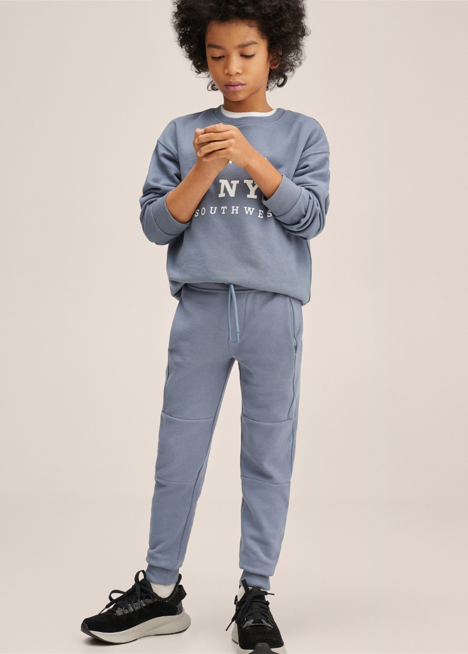 Pantalons jogger textura - Pla mig