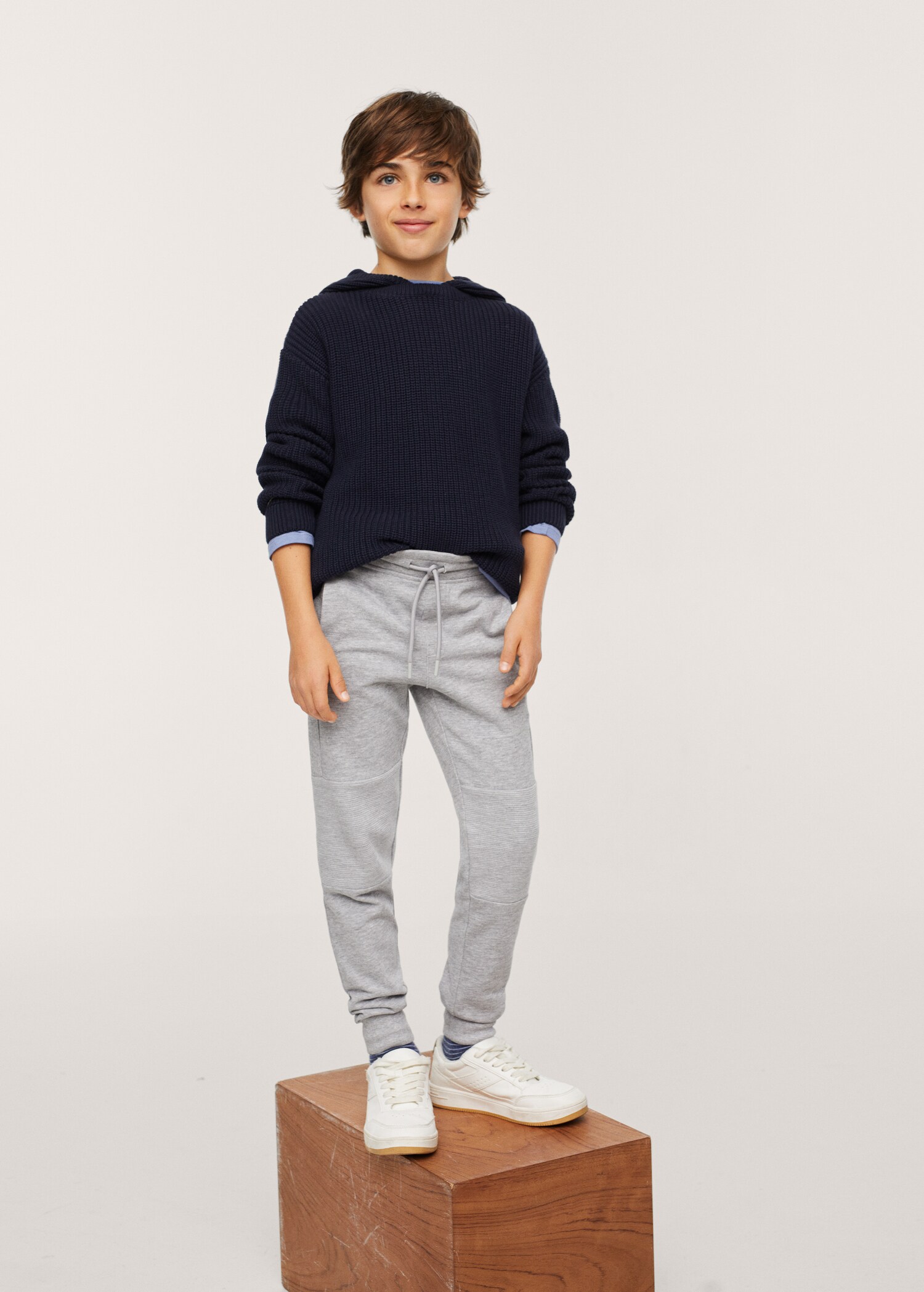 Pantalons jogger textura - Pla mig