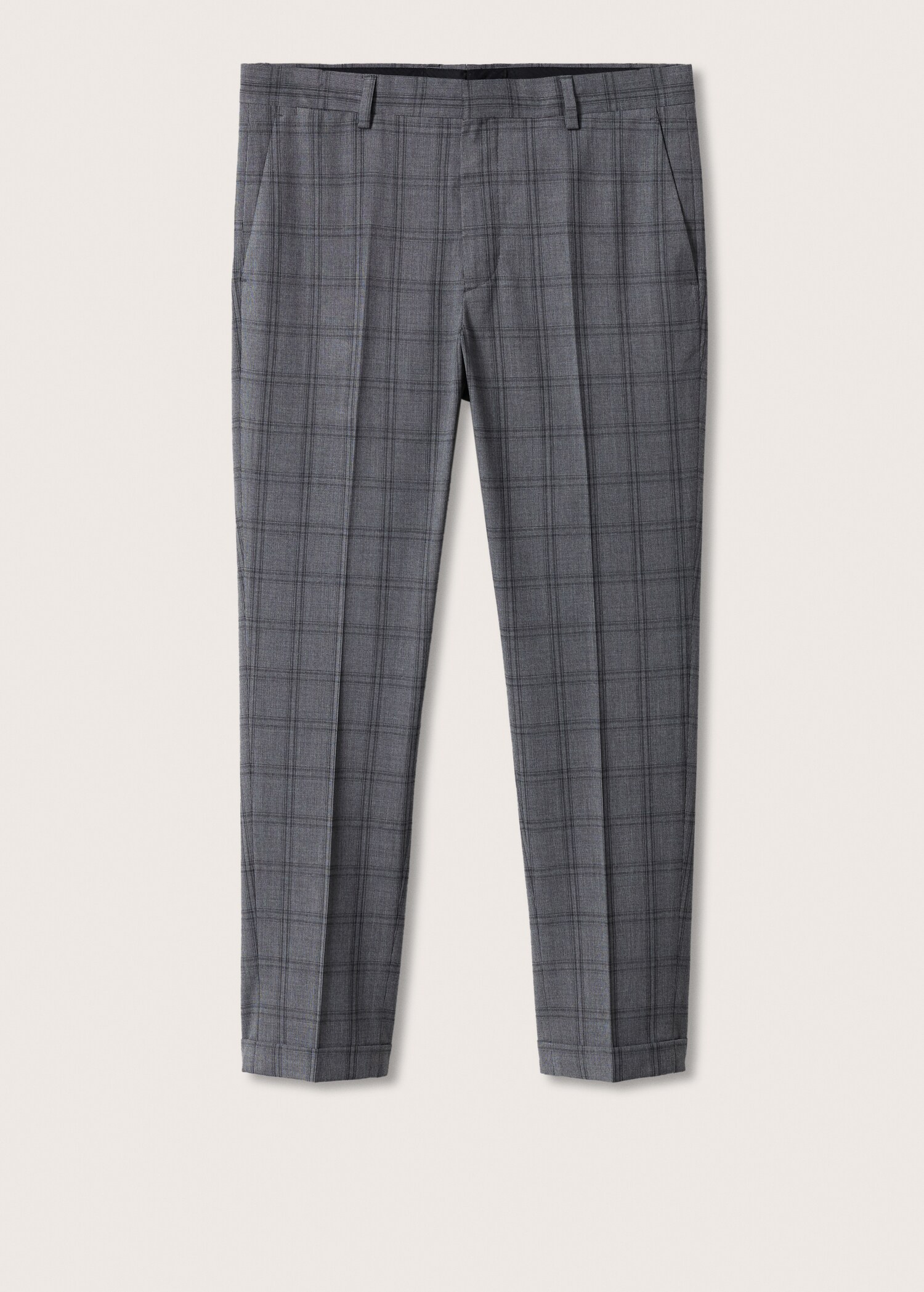 Oblekové kalhoty slim fit s kostkou - Zboží bez modelu