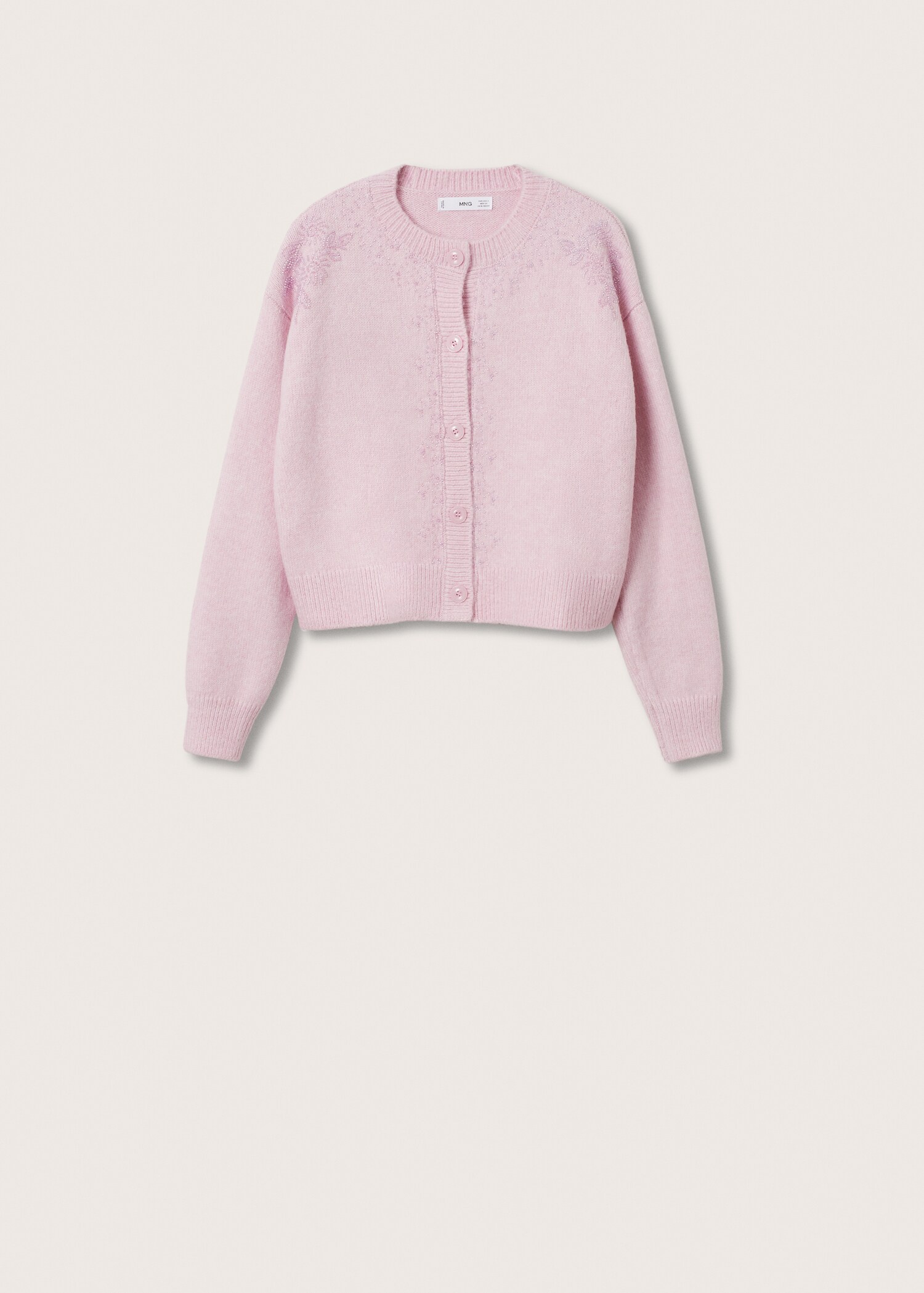 Textured knit cardigan - Article without model
