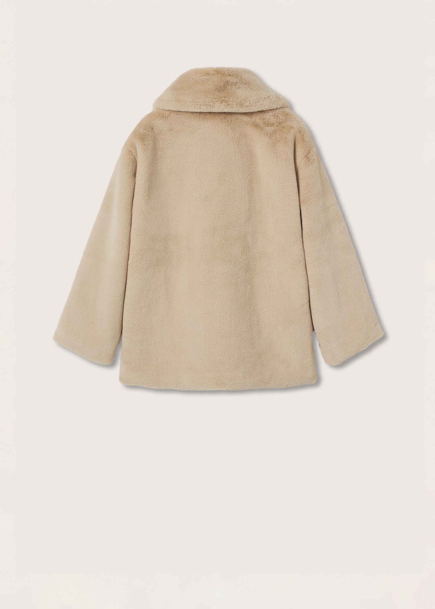 Coat with fur-effect lapels - Reverse of the article