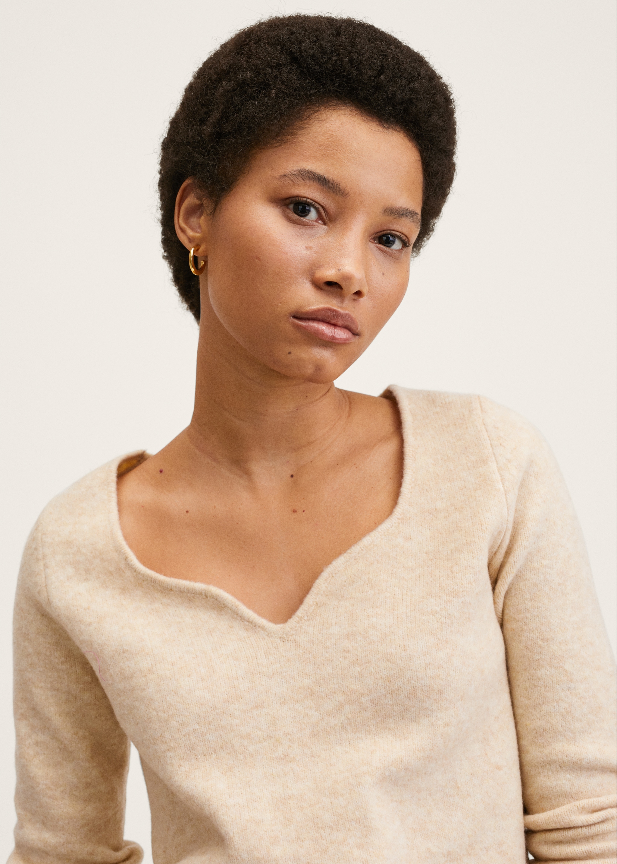 Textured knit sweater - Details of the article 1