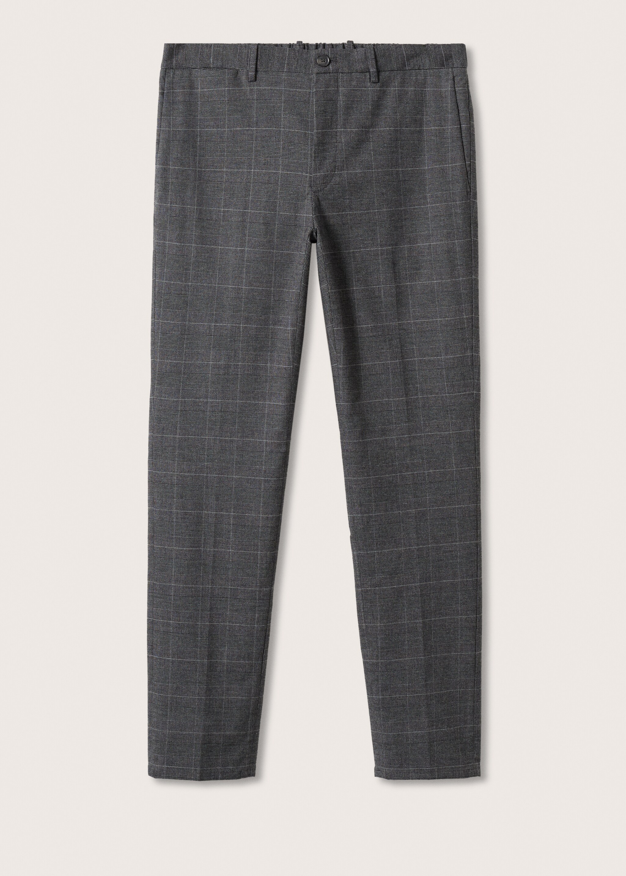 Slim fit checked cotton trousers - Article without model