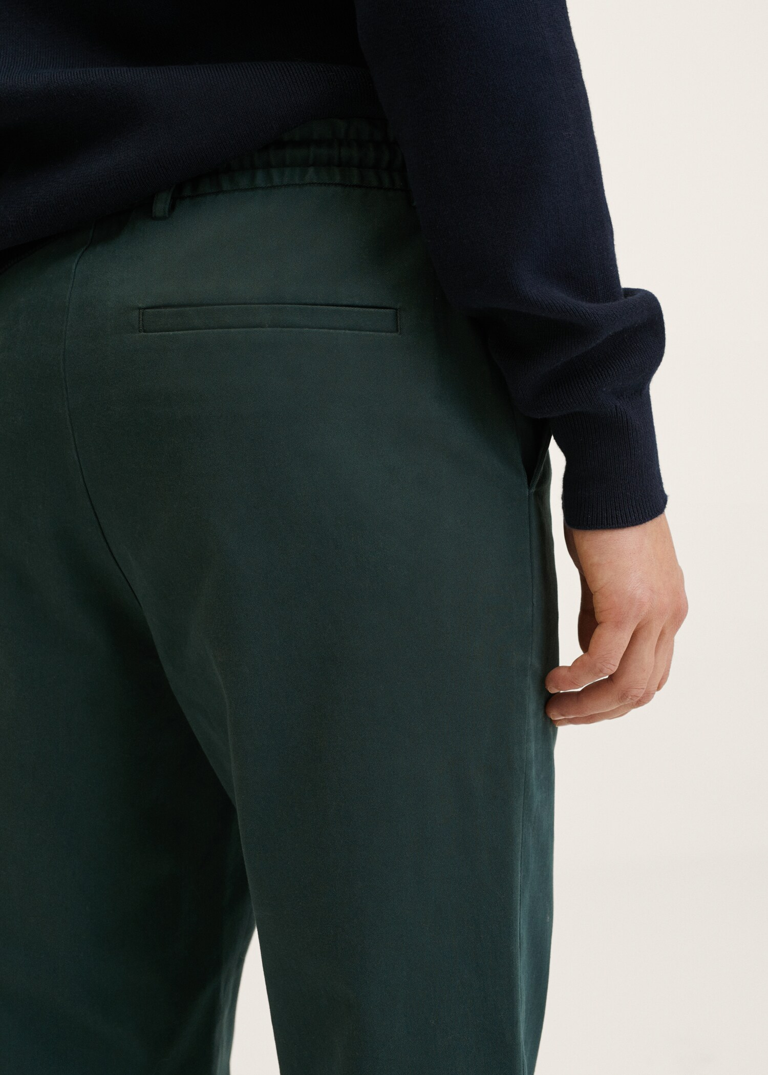 Bavlněné kalhoty tapered crop - Detail zboží 3