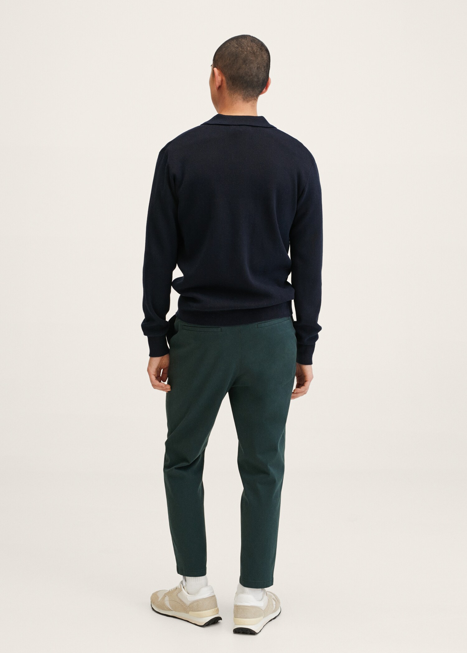 Bavlněné kalhoty tapered crop - Zadní strana zboží