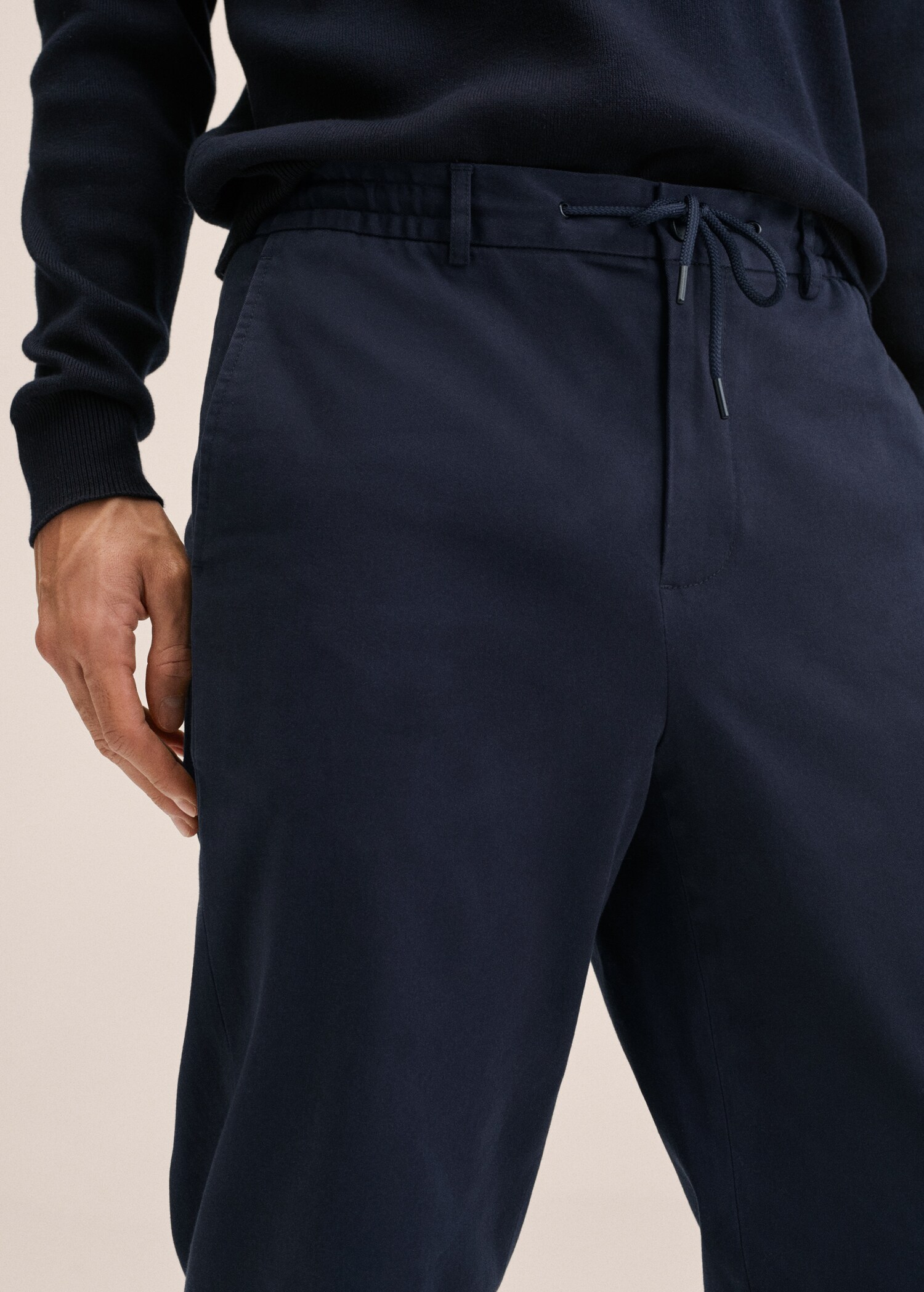 Bavlněné kalhoty tapered crop - Detail zboží 1