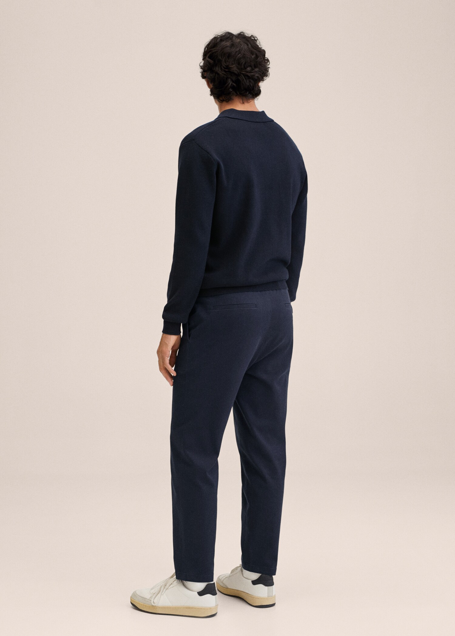 Bavlněné kalhoty tapered crop - Zadní strana zboží