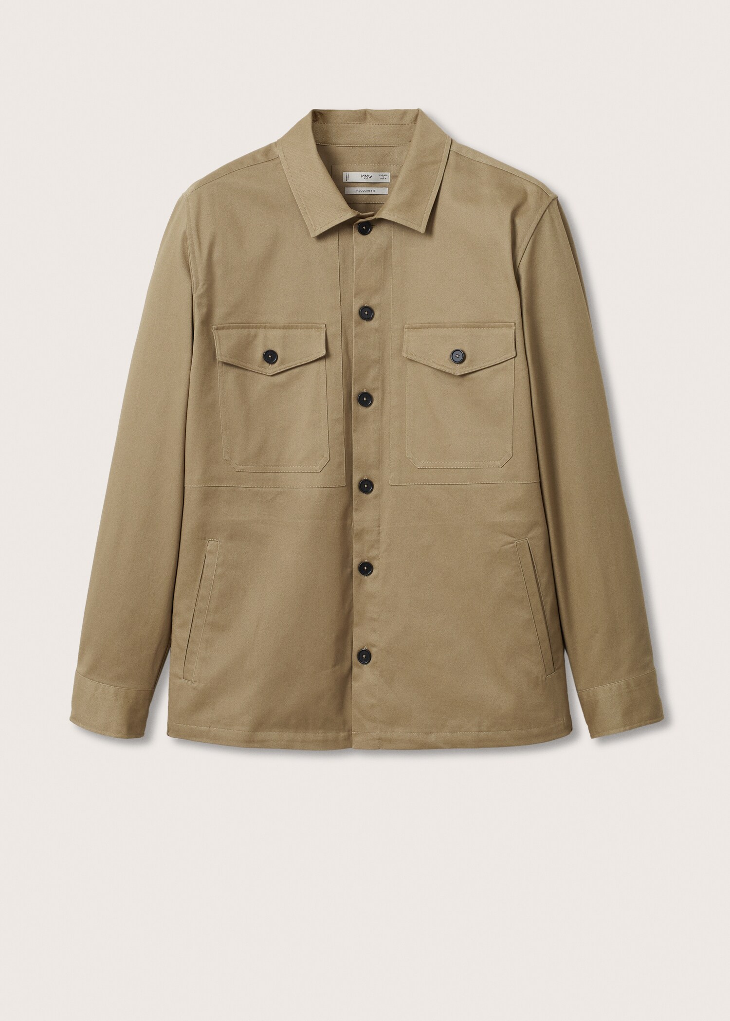 Chest-pocket cotton overshirt - Article without model